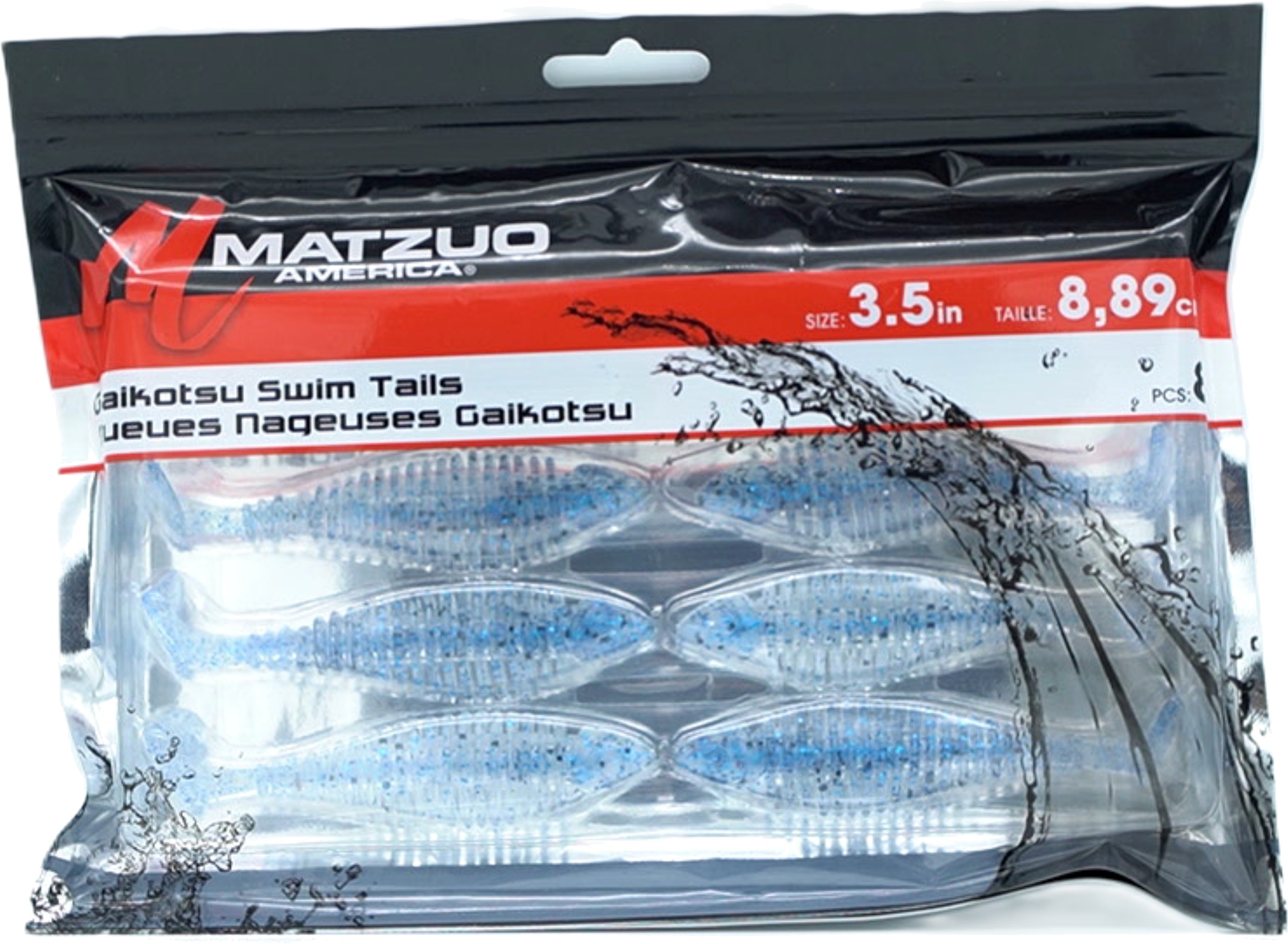 Gaikotsu 3.5" Swim Tails Fishing Lures 8pk Oyster