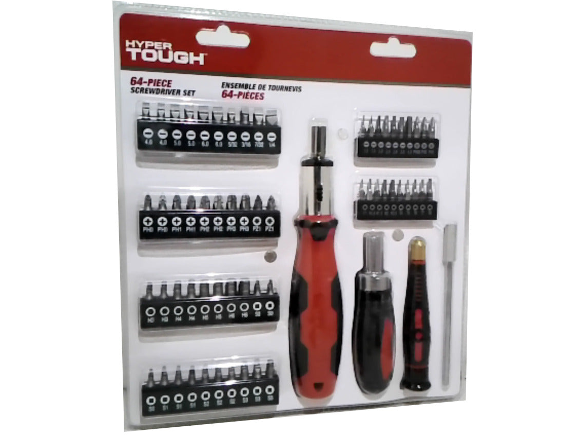 Hyper Tough 64Pc Screwdriver Set Precision Driver Kit