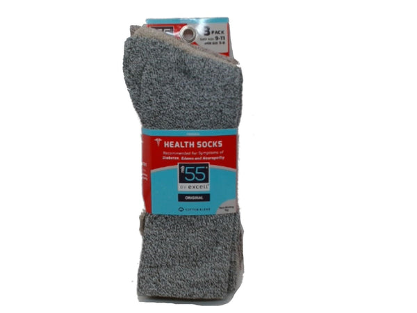 Health Socks 3pk. Men's Size 9-11 Non Binding Top
