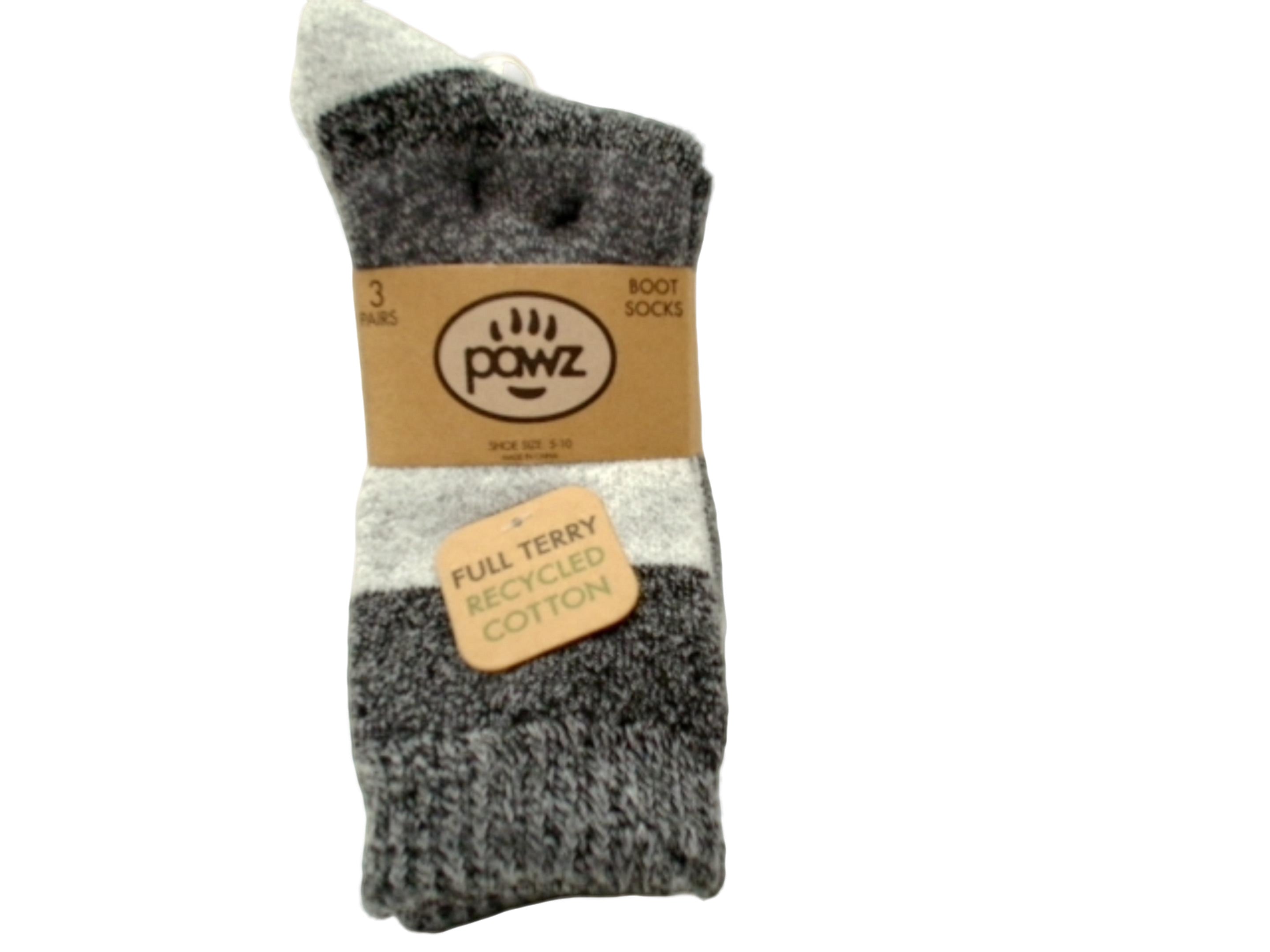 Bear Pawz Boot Socks 3-Pack, Size 5-10