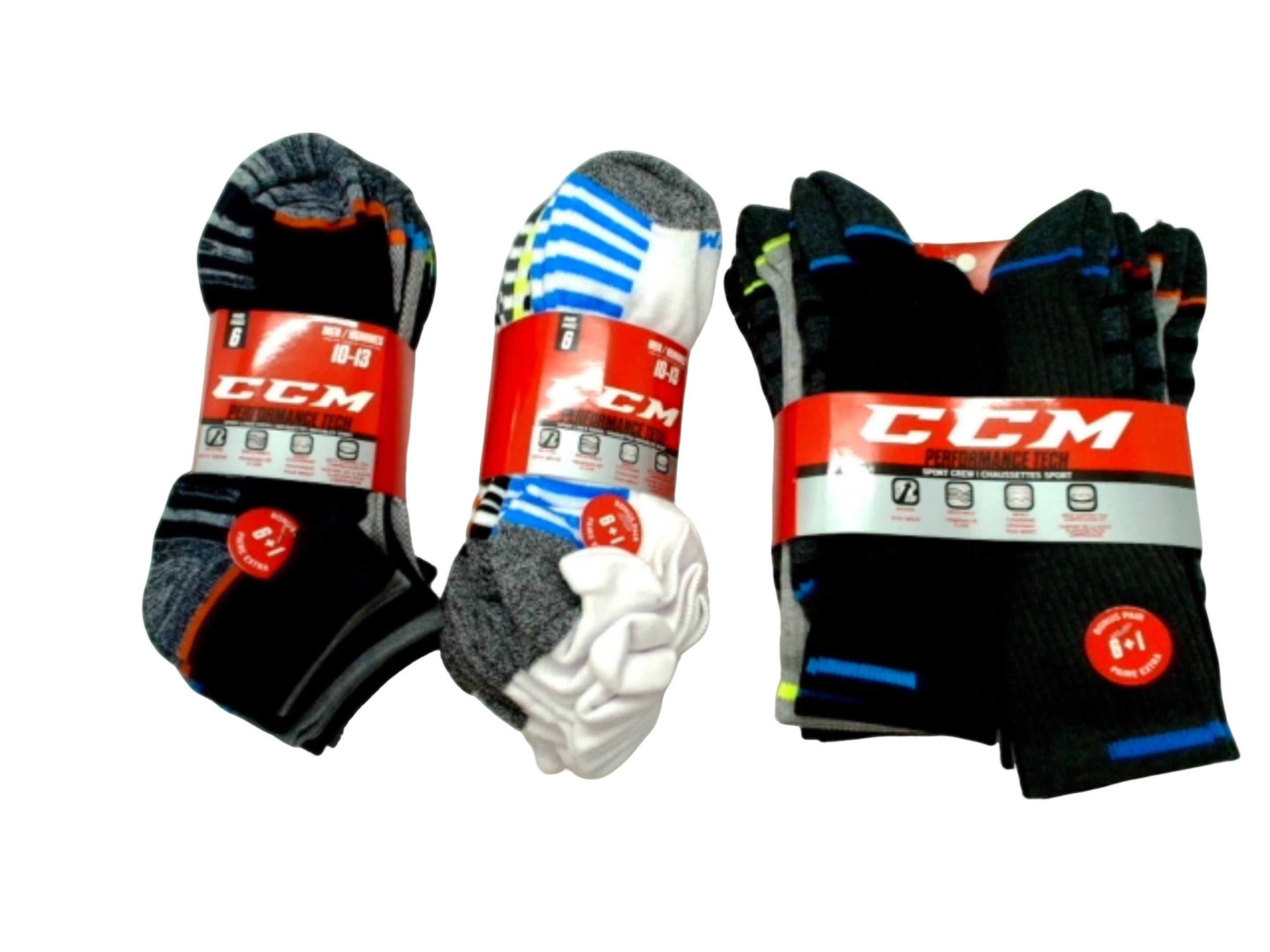 Socks Men's CCM 7pk. Assorted (ENDCAP)(Or 2/$17.99)