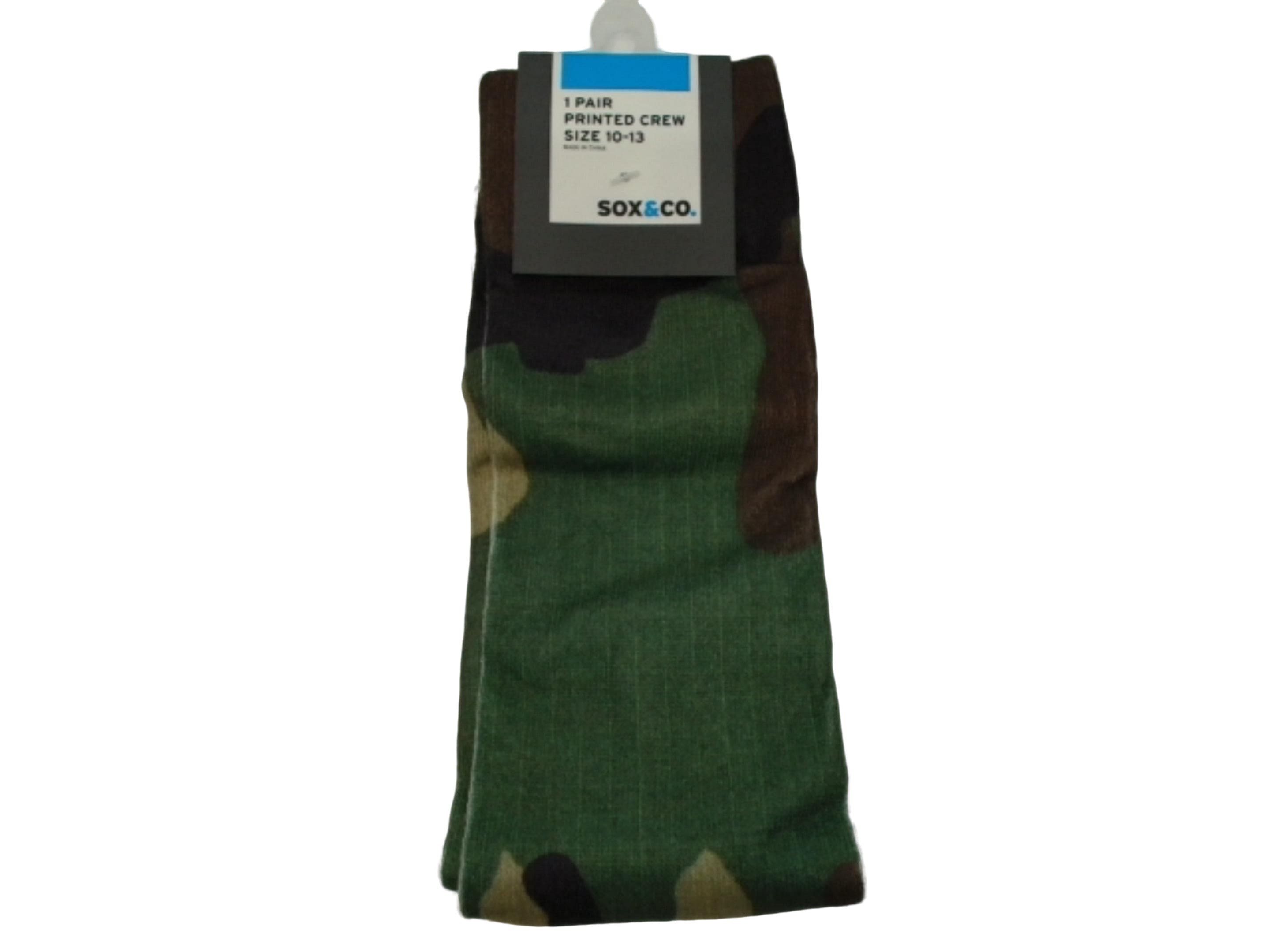 Socks Men's Crew Camo Print Sox&co - Brantford Surplus