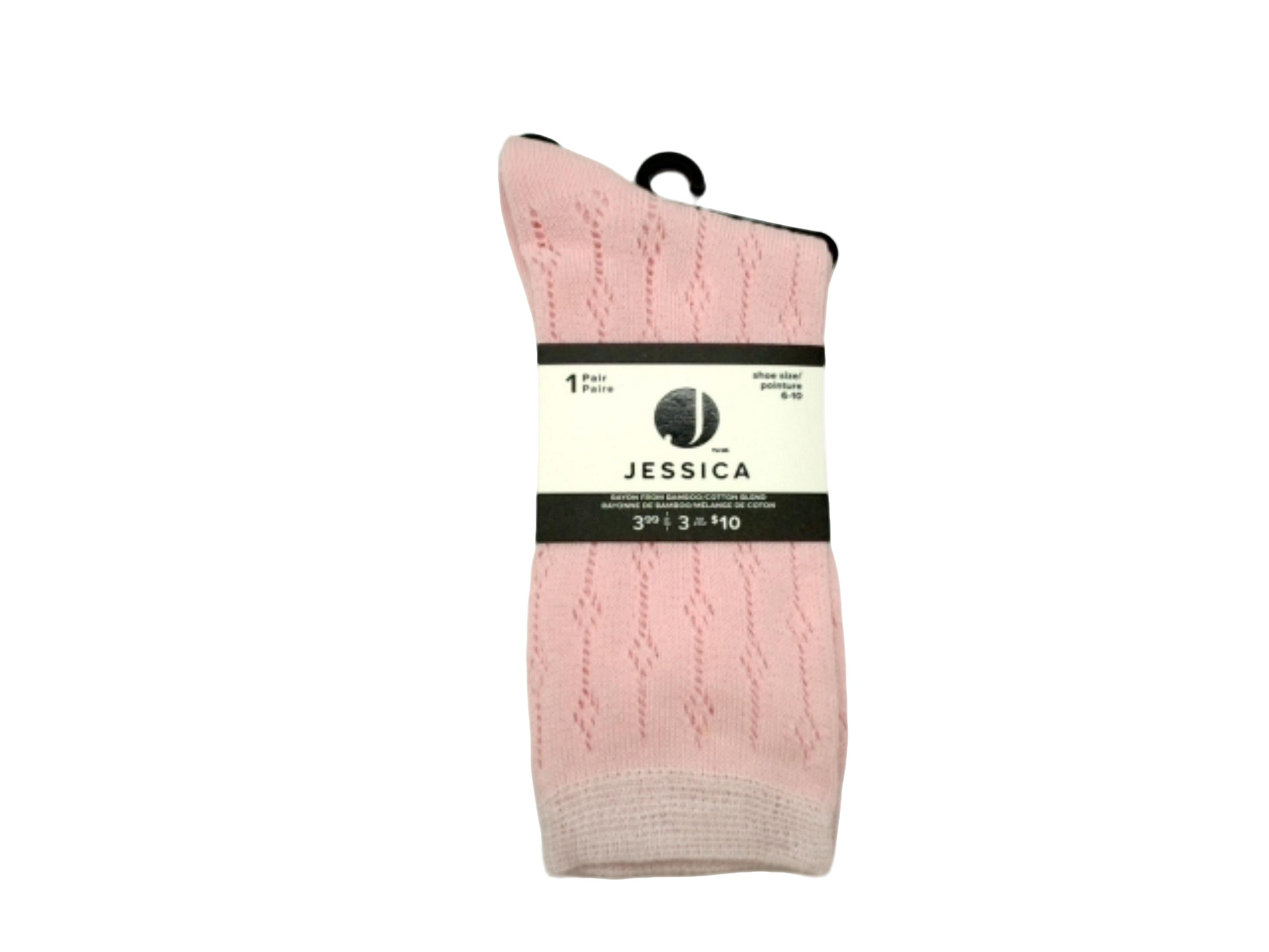 Women's Jessica Socks Pink Rayon From Bamboo (or 3/$4.99)