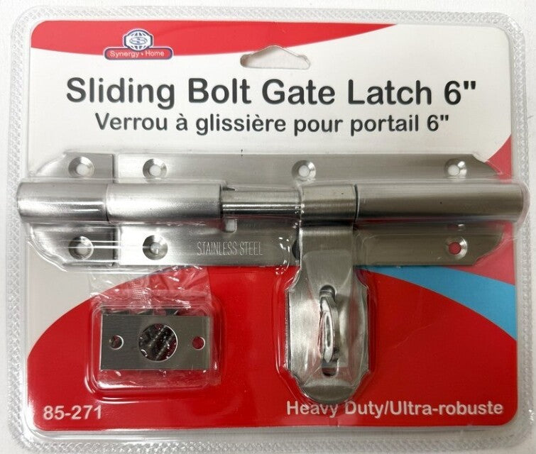 6" Heavy Duty Sliding Bolt Gate Latch