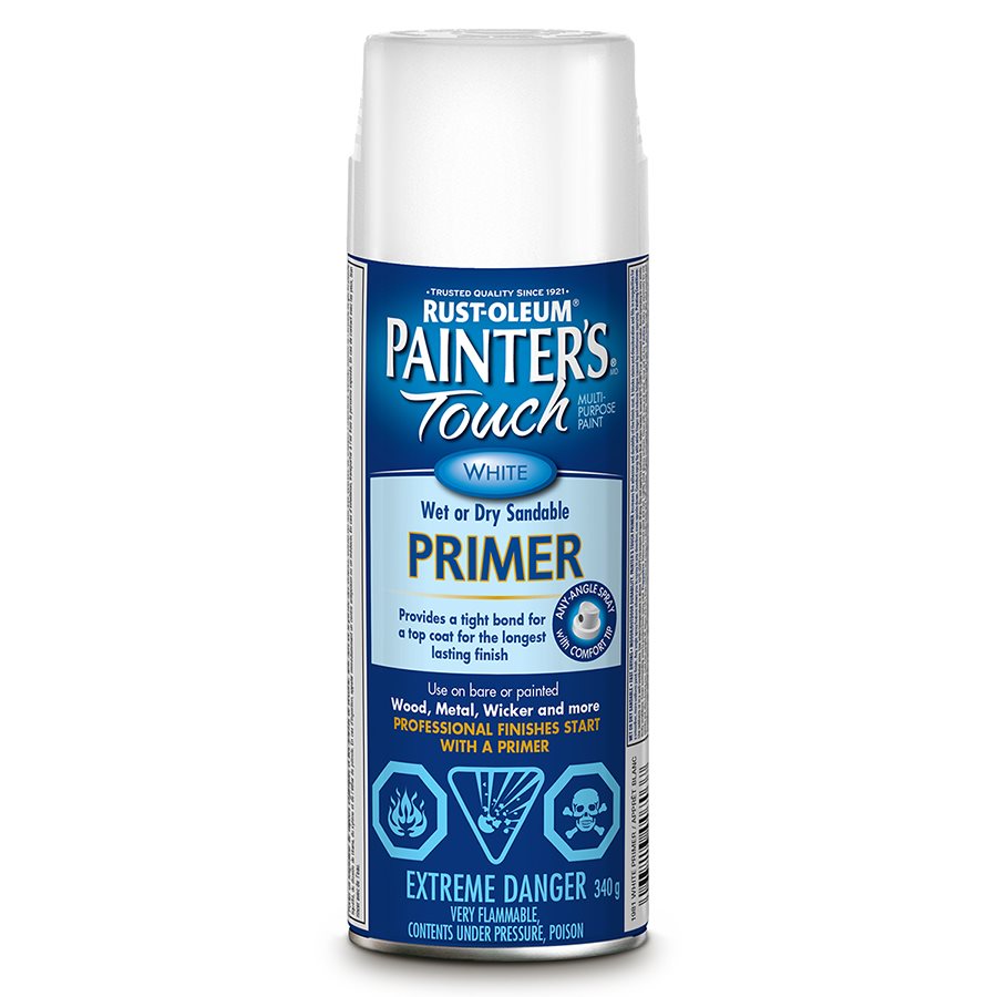 White Primer Rust-oleum 340g Painters Touch Spray Paint - Brantford Surplus