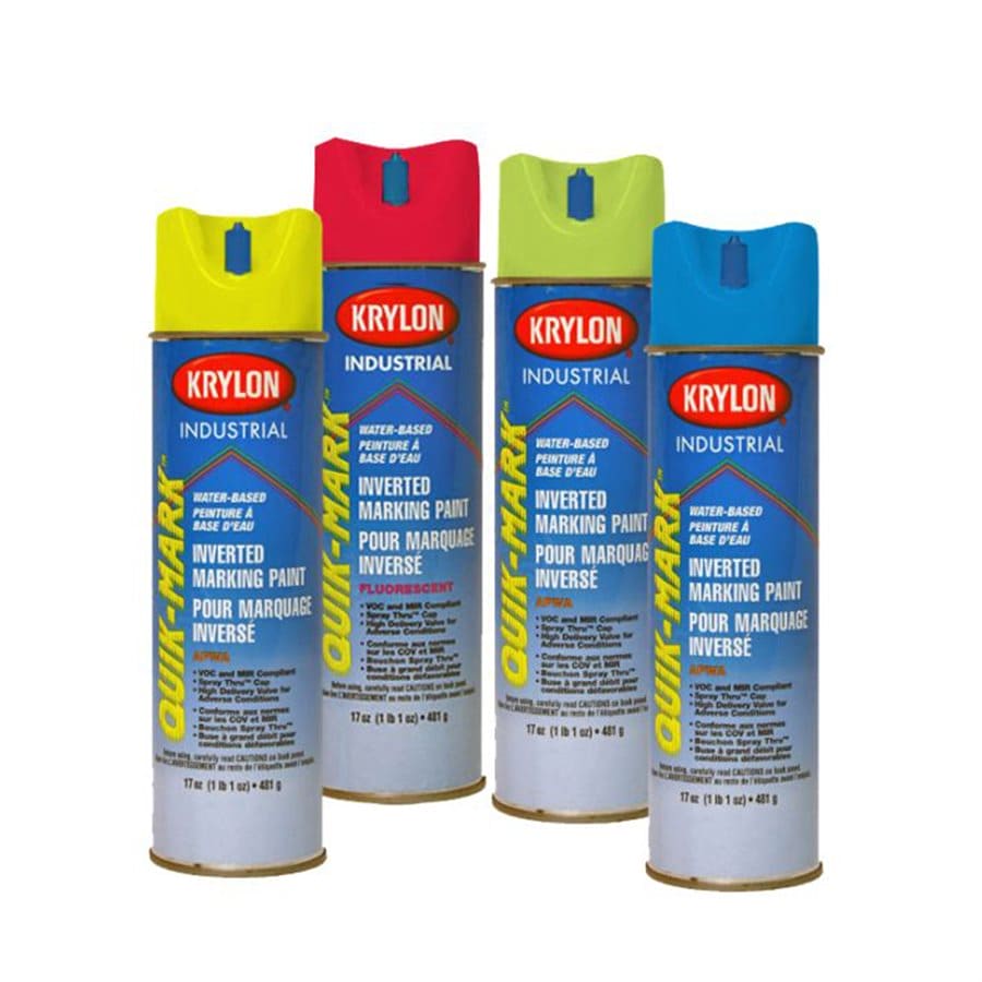 Fluorescent Caution Blue Krylon 483g Inverted Marking Paint Water-Based - Brantford Surplus