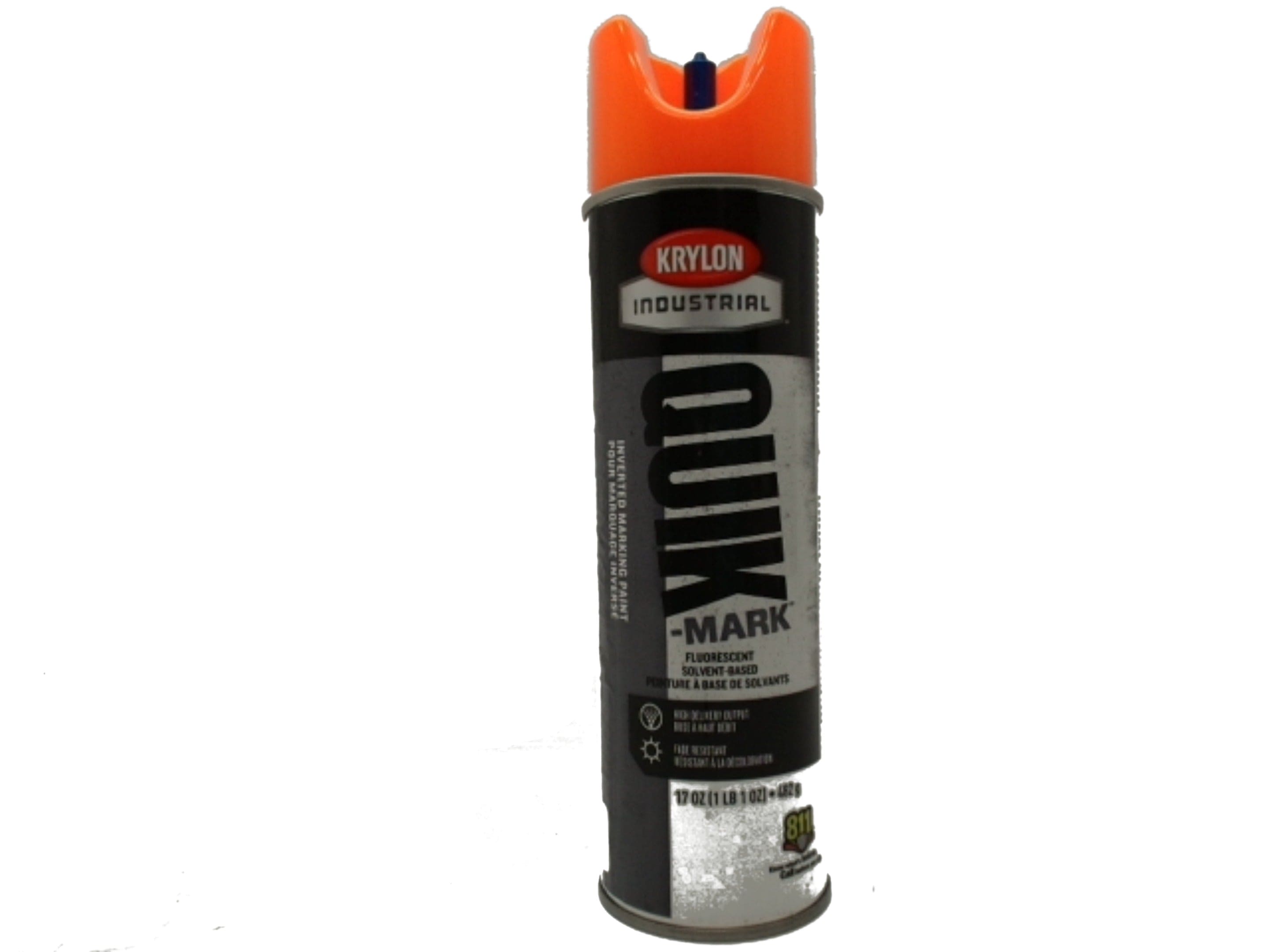 Fluorescent Orange Marking Paint Krylon 482g Inverted Solvent-Based - Brantford Surplus