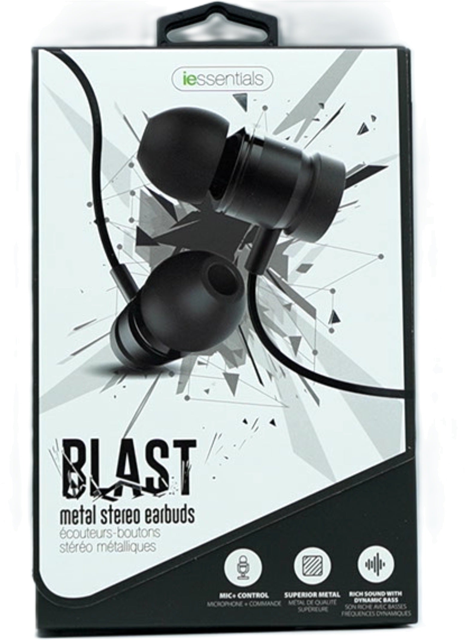 iessentials Metal Stereo Earbuds with Mic 3.5mm Black