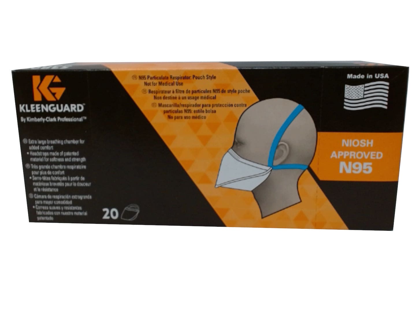 Face Mask N95 20pk. Kleenguard (Or 3/$9.99) - Brantford Surplus