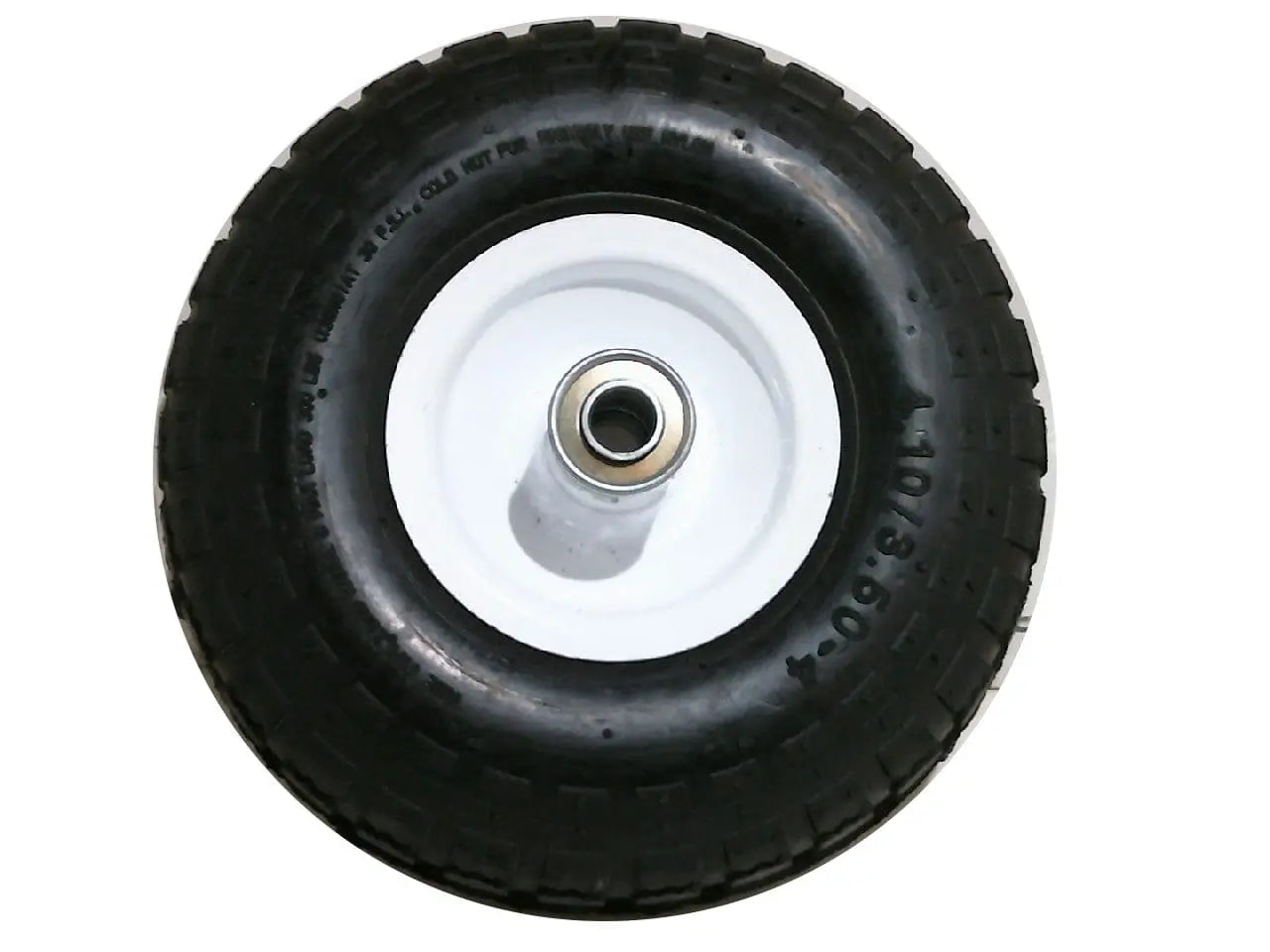 Tire w/Rim 4.10/3.50-4 5/8B White Hub Offset Pneumatic KWDC