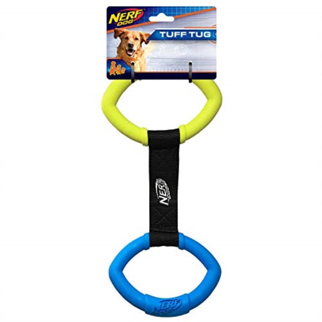 Nerf Dog Tuff Tug Rings Toy with Strap