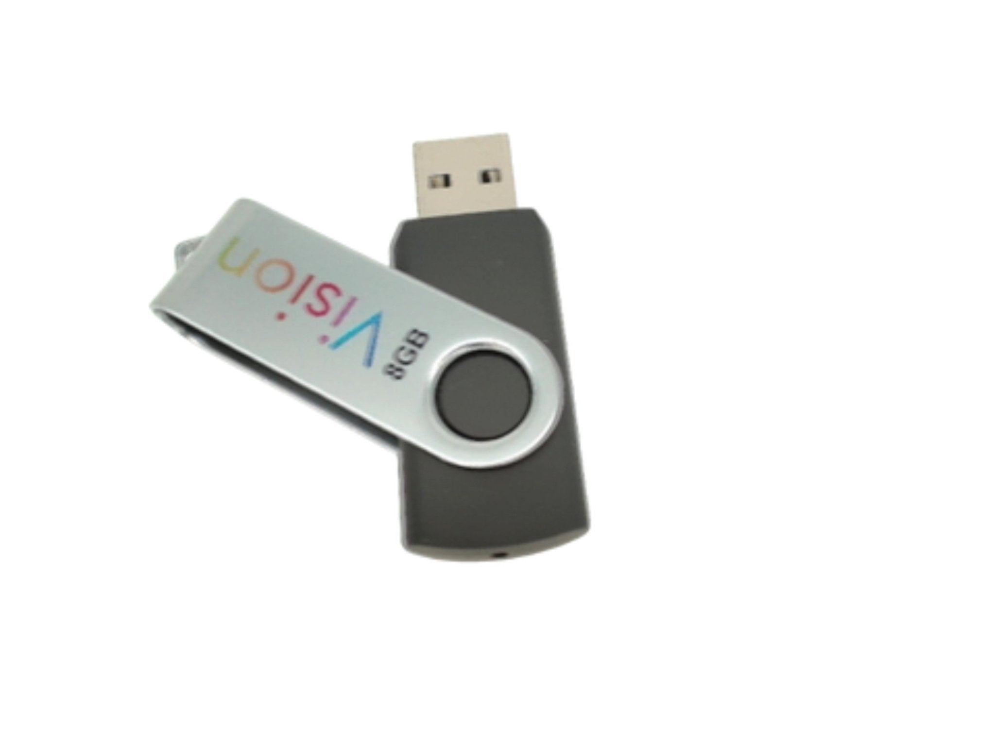 8GB Swivel USB Flash Drive - Vision Memory Stick - Brantford Surplus
