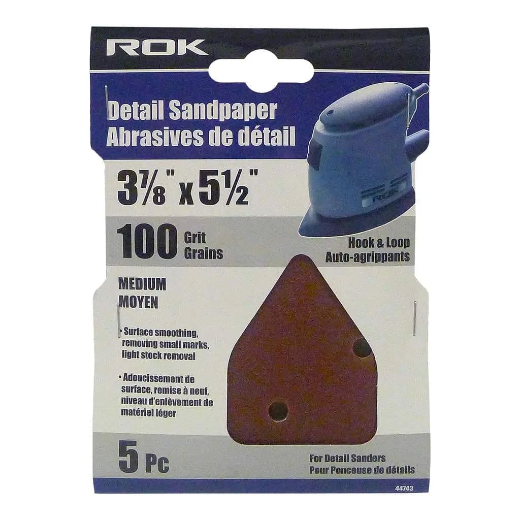 Sandpaper detail 100 grit 5 pc 3-7/8x5.5 inch Holland Imports (Canada) Ltd.