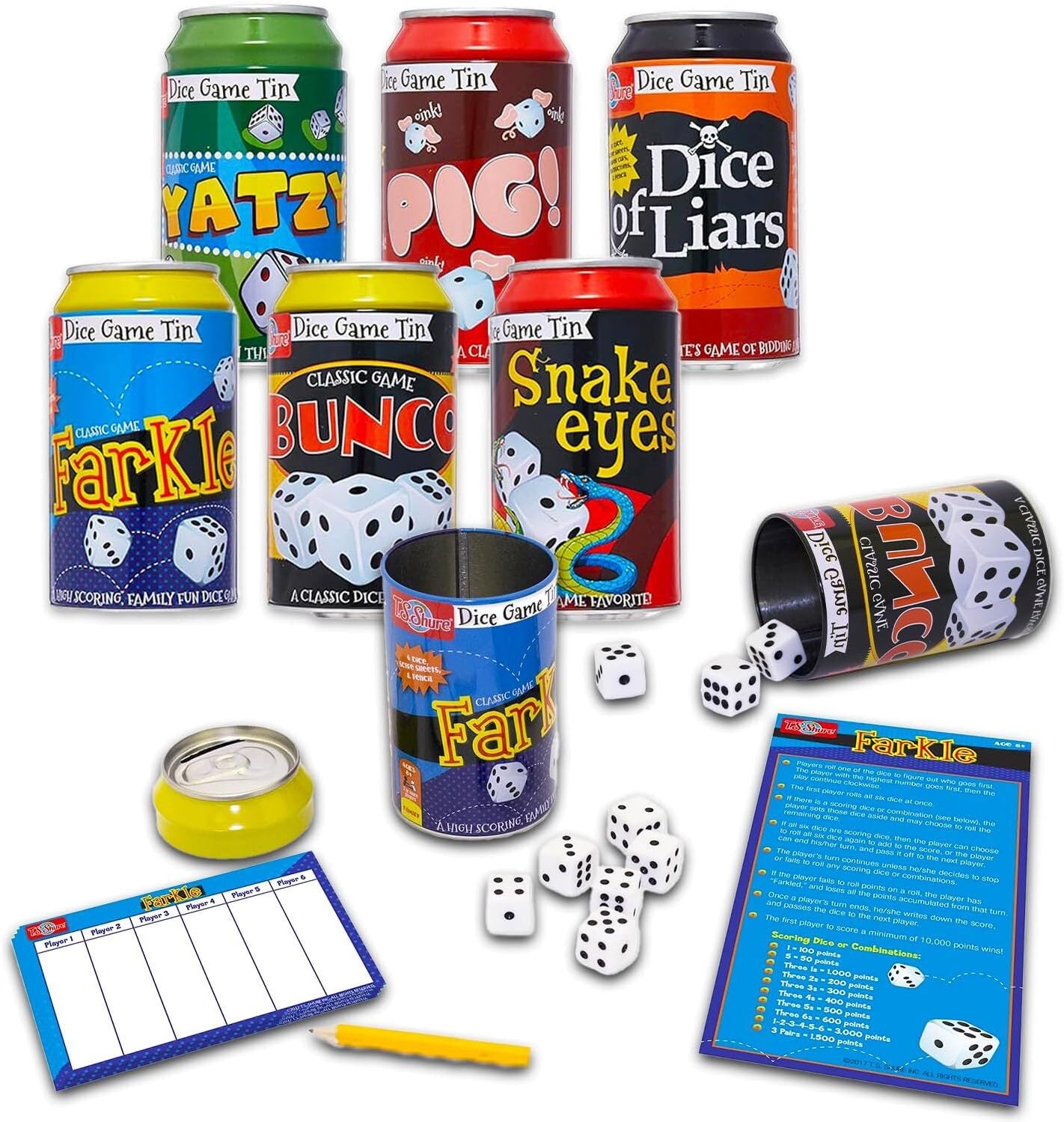 Bendon Dice Game Tin Can Assorted