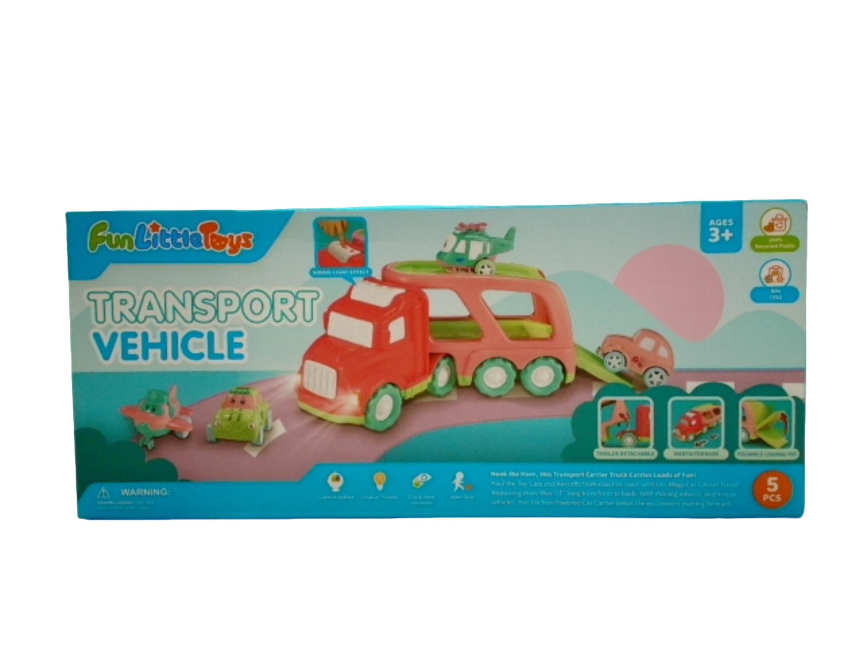 Funlittletoys Transport Vehicle Toy with Lights & Sound