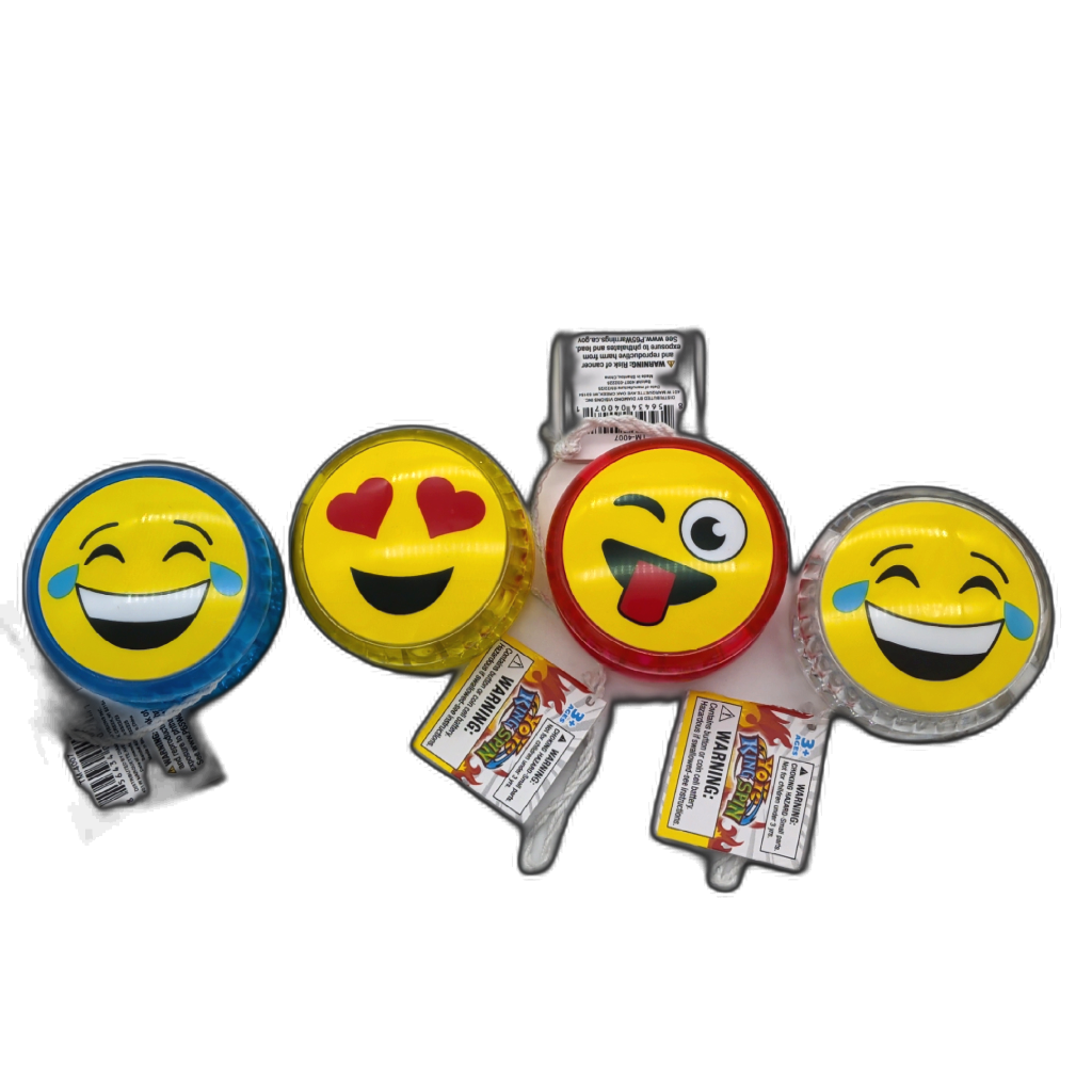 Emoji Yo-Yo with Flashing Light Assorted Colours