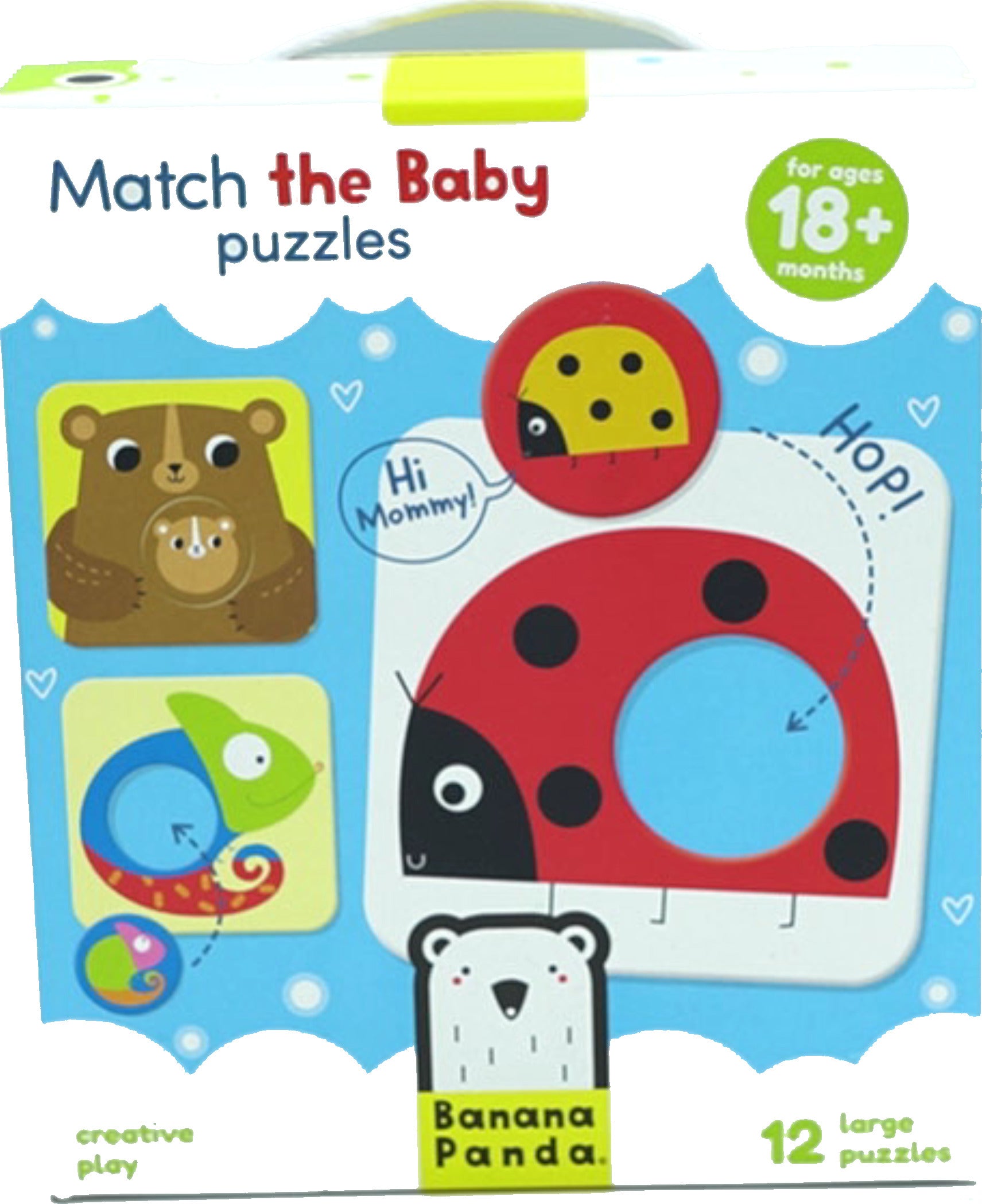 Baby Matching Puzzles 12 Large Pieces Banana Panda 18mo+