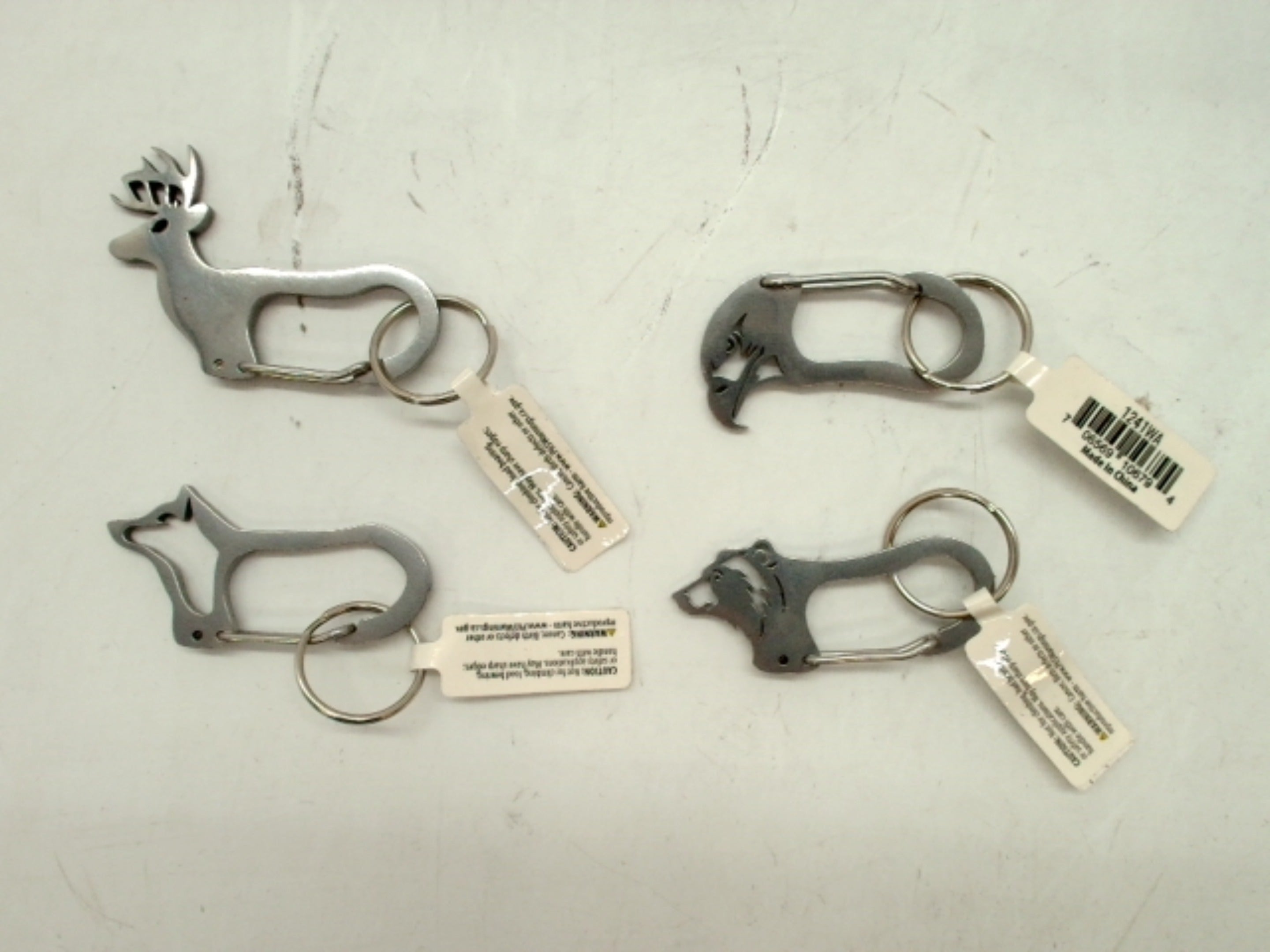 Animal Shaped Carabiner 2" Stainless Steel Assorted