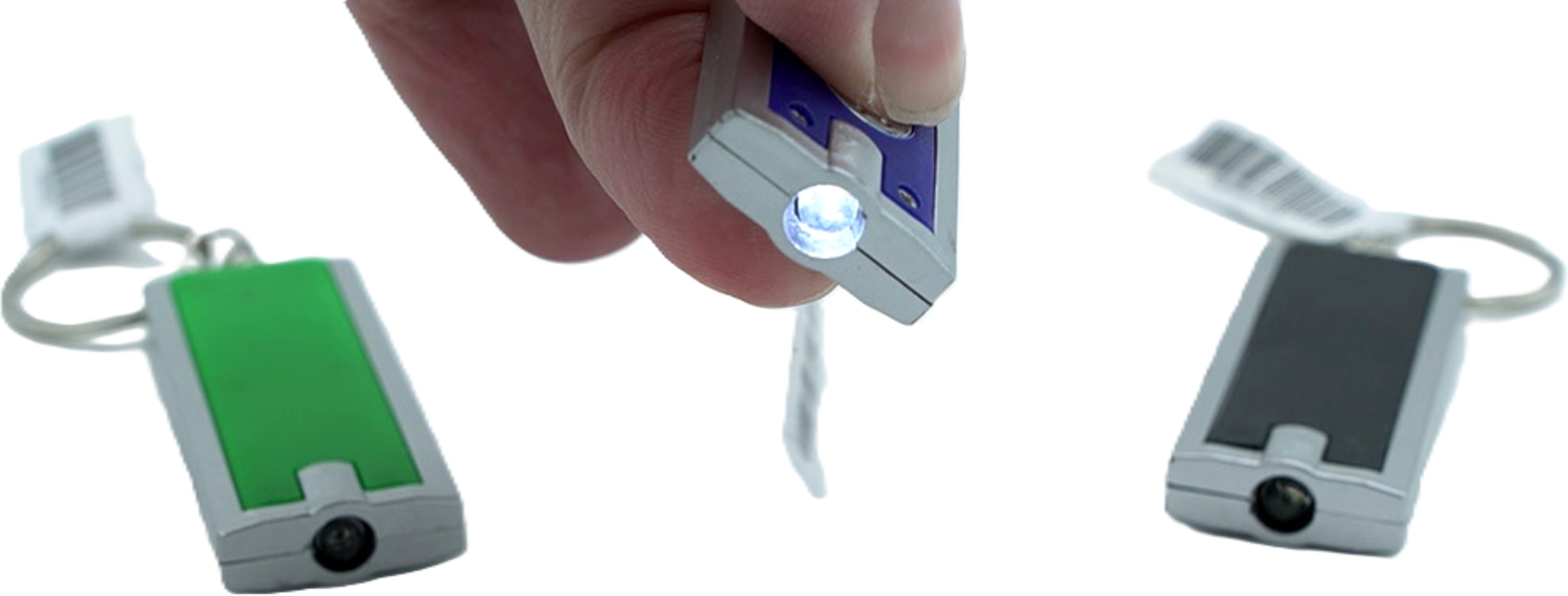 Keychain w/Illuminator Light Assorted Colours