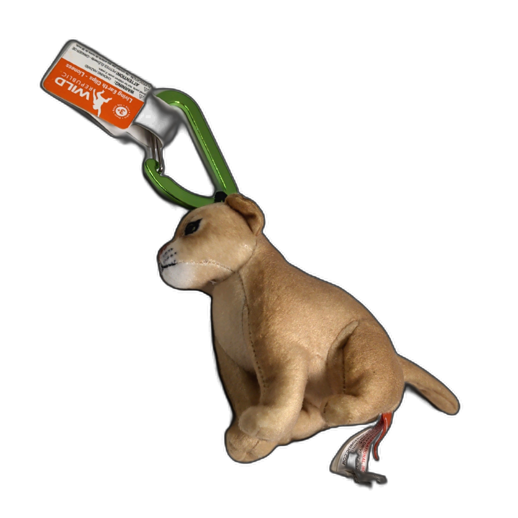 Plush Animal Key Chains W/ Clip Asst' Wild Republic