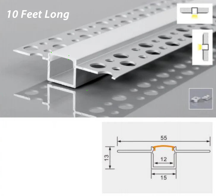 LED strip flexible drywall channel 15-13mm 6 feet long - add LED lighting between drywall sheets - Brantford Surplus