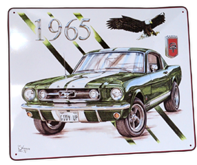 1965 Ford GT Metal Sign 12 x 15 Vintage Decor - detail