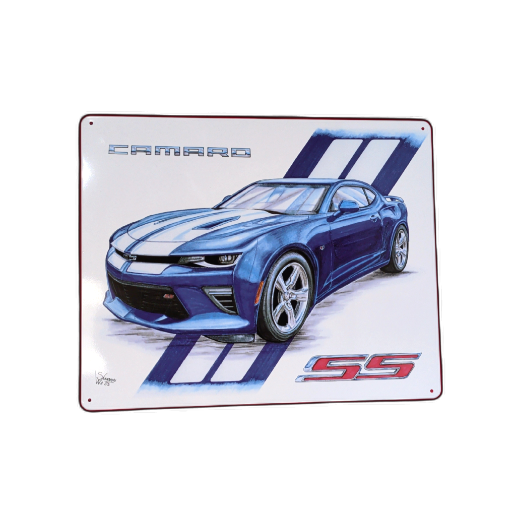 Camaro SS Metal Sign 12 x 15 Vintage Garage Decor