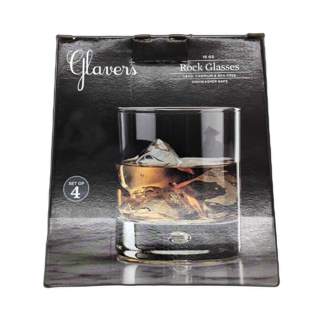 Glavers 10oz Rock Glasses Set of 4