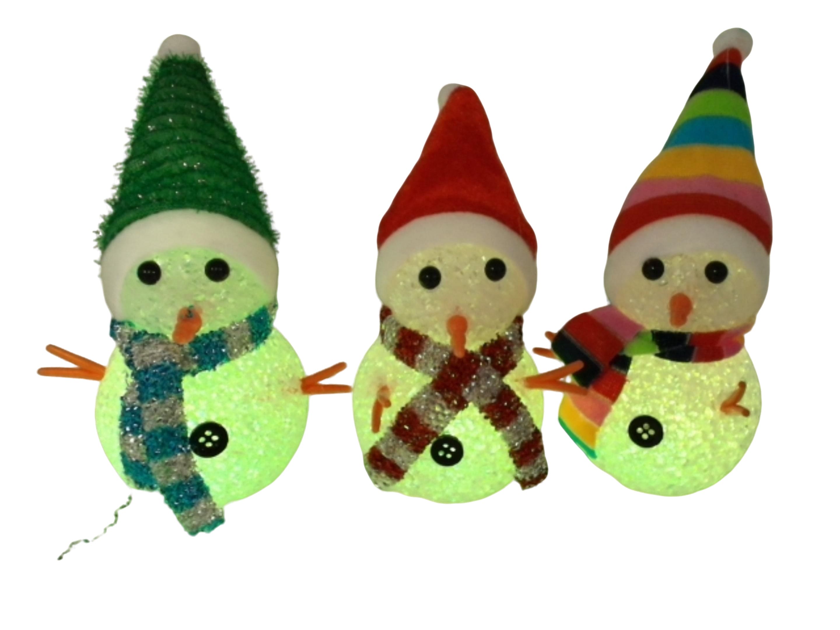 Colour Changing Snowmen 3pk. LED (or $2.99ea.) - Brantford Surplus