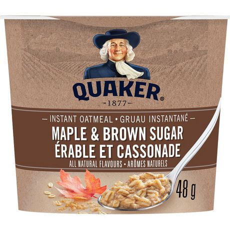 Quaker Instant Oatmeal Maple & Brown Sugar 48g. Cup (ENDCAP)
