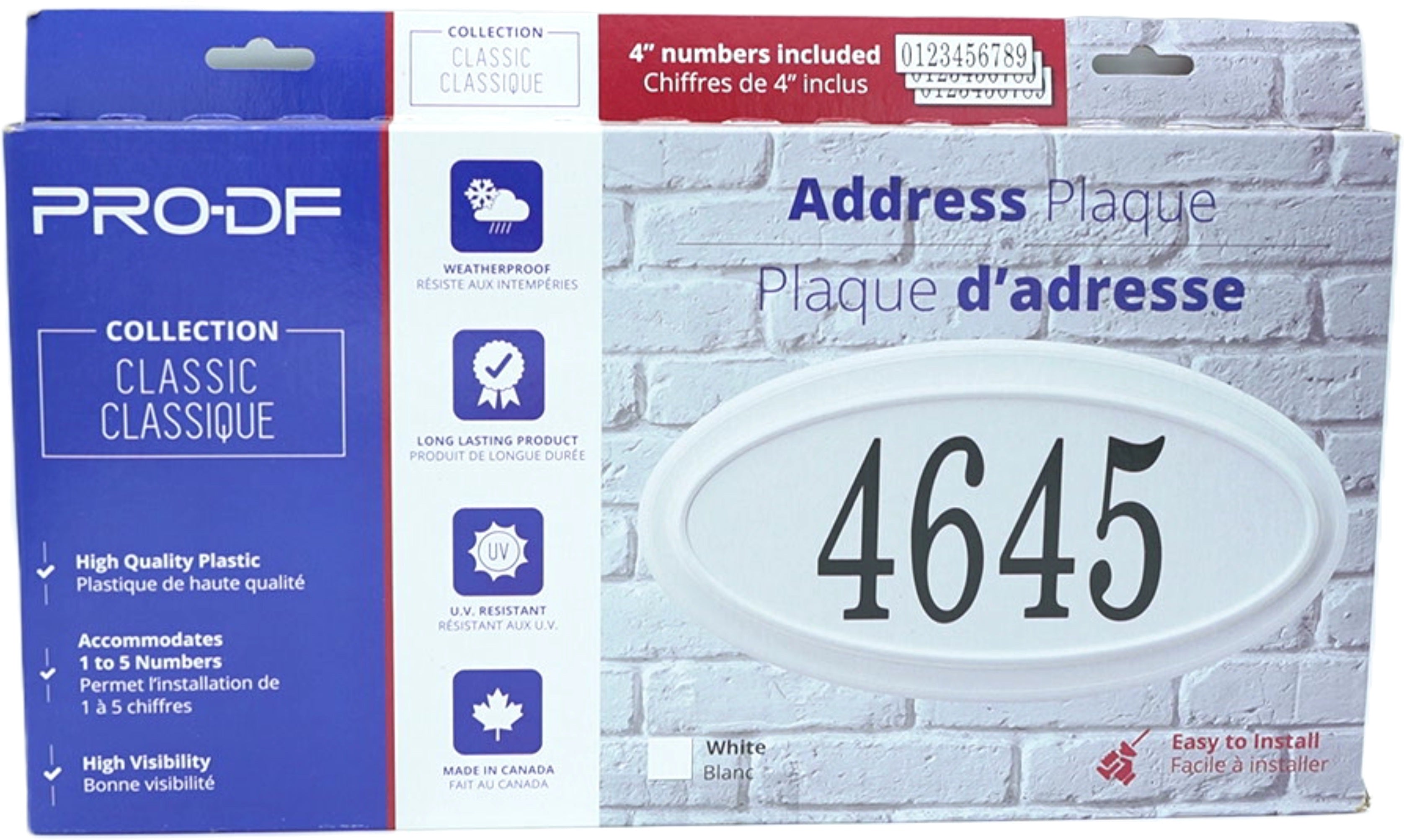 Address Plaque with 4 Inch Numbers - Professional Grade
