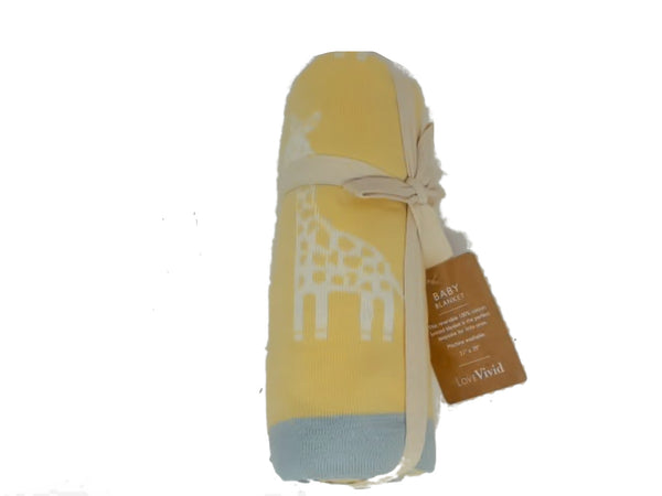 Baby Blanket Reversible Giraffe 31"x39" Love Vivid