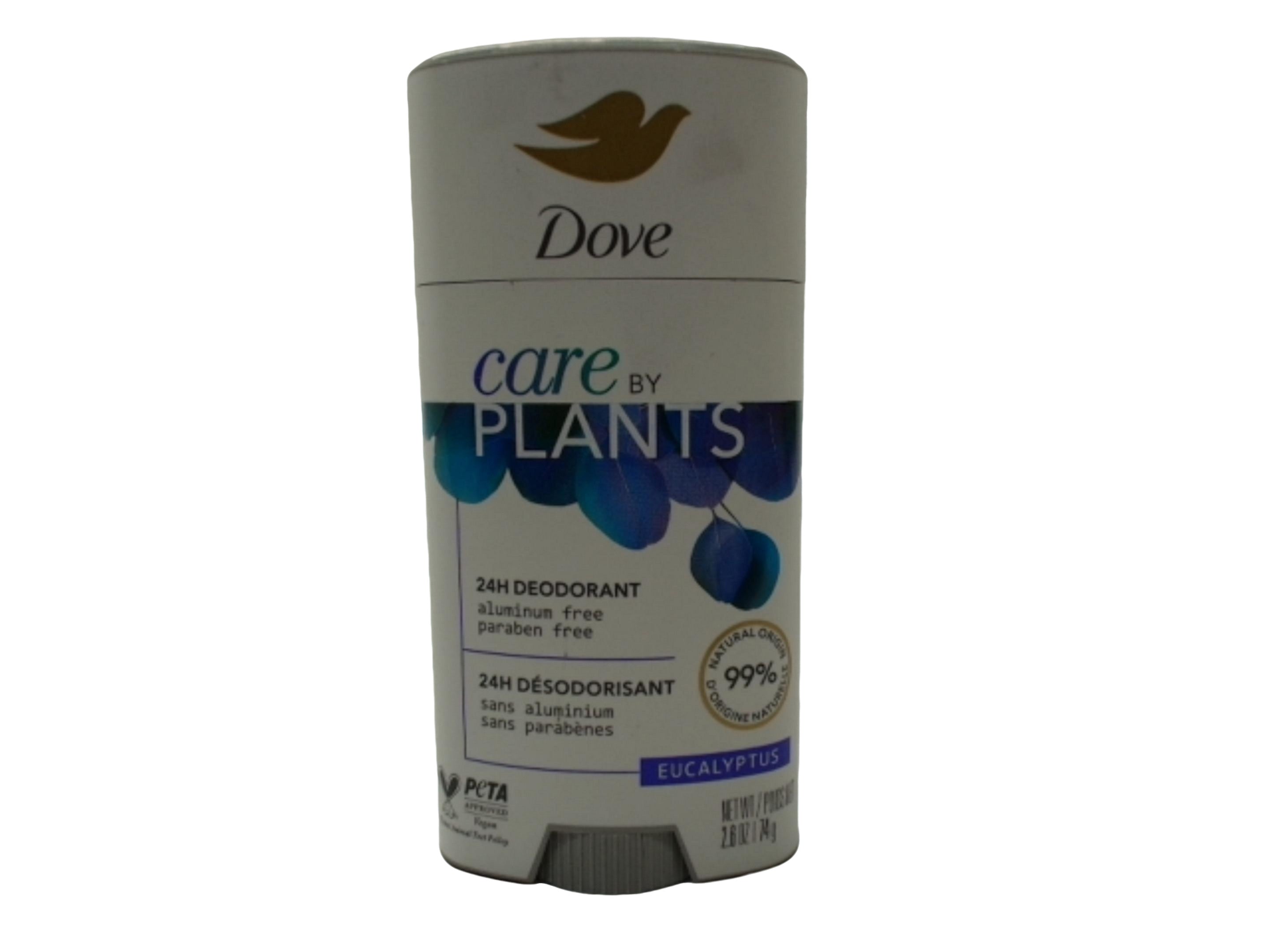 Deodorant Eucalyptus Aluminum Free 74g. Dove Care By Plants - Brantford Surplus