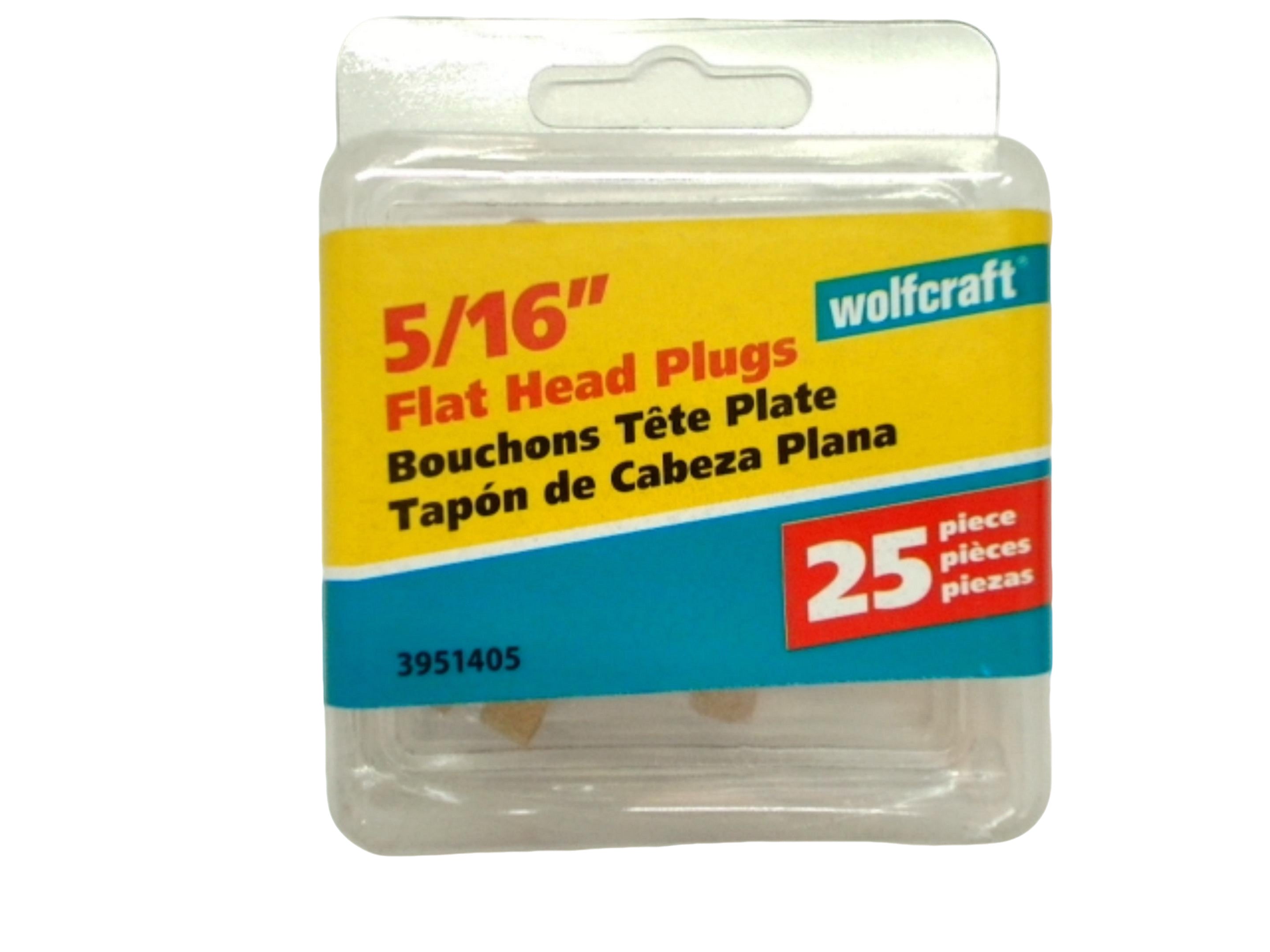 Wolfcraft 5/16" Flat Head Plug 25 Pack