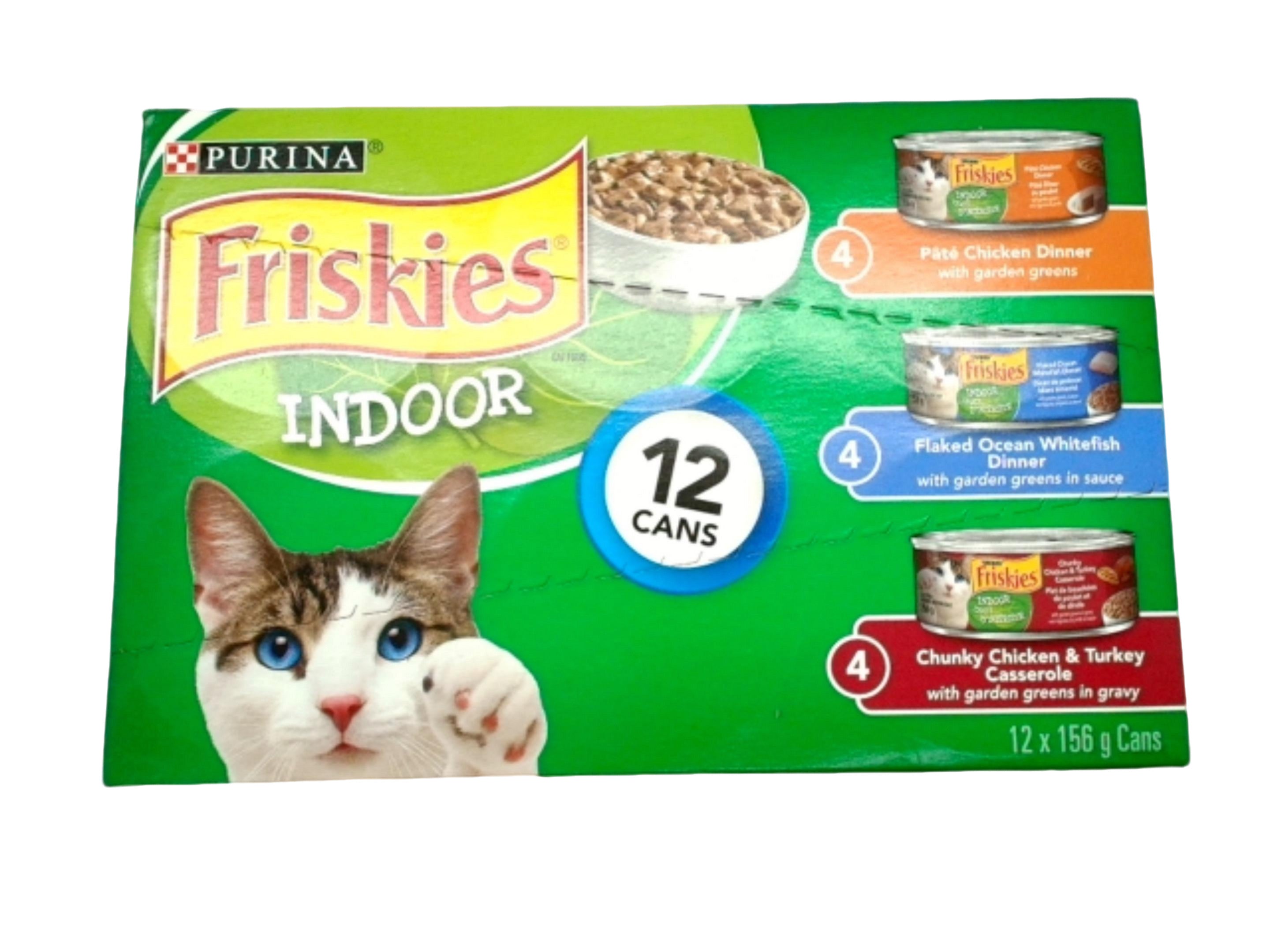 Purina Friskies Indoor Cat Food Variety Pack 12x156g