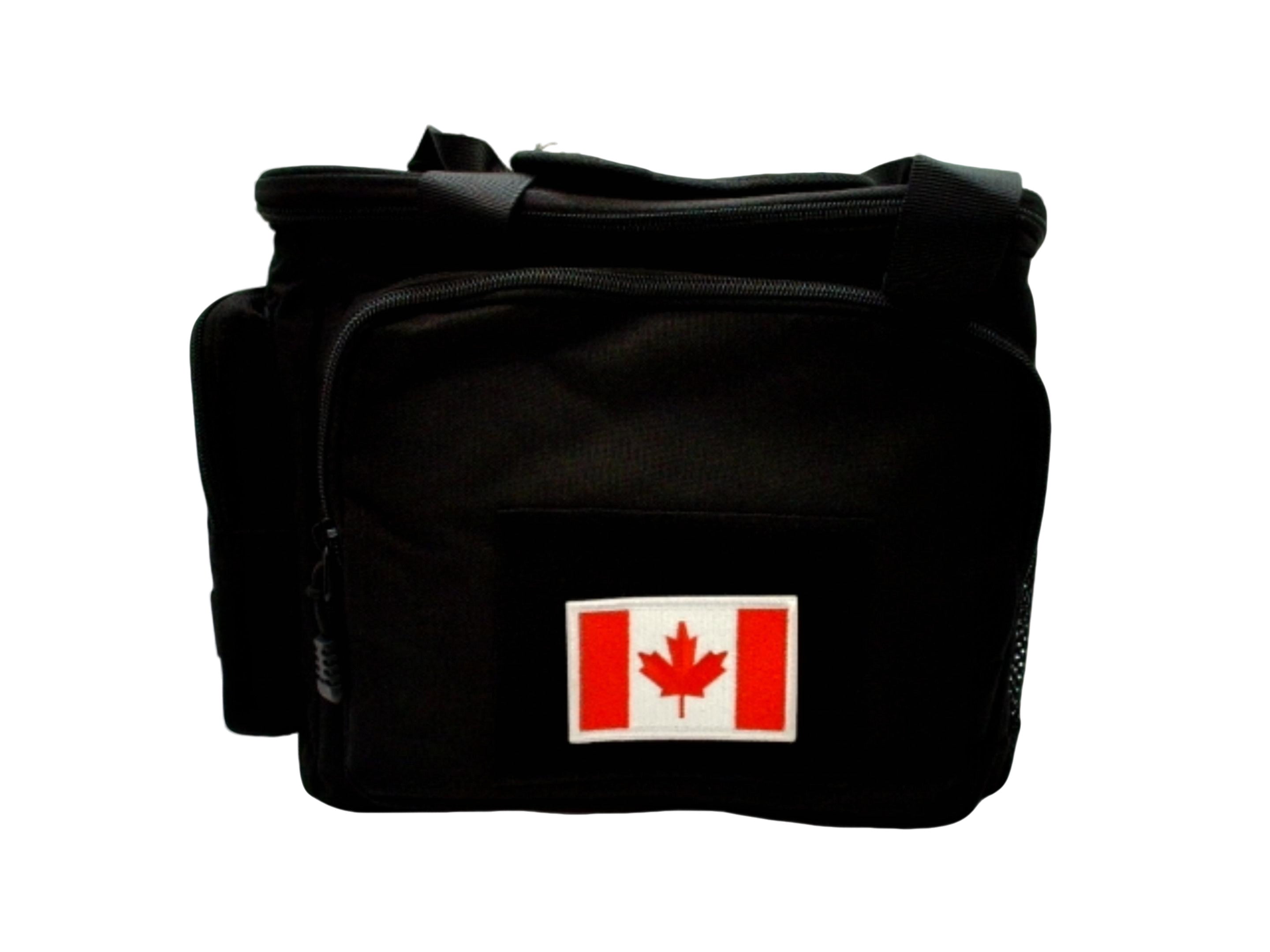 Large Tactical Lunch Bag Insulated Black W/canada Flag