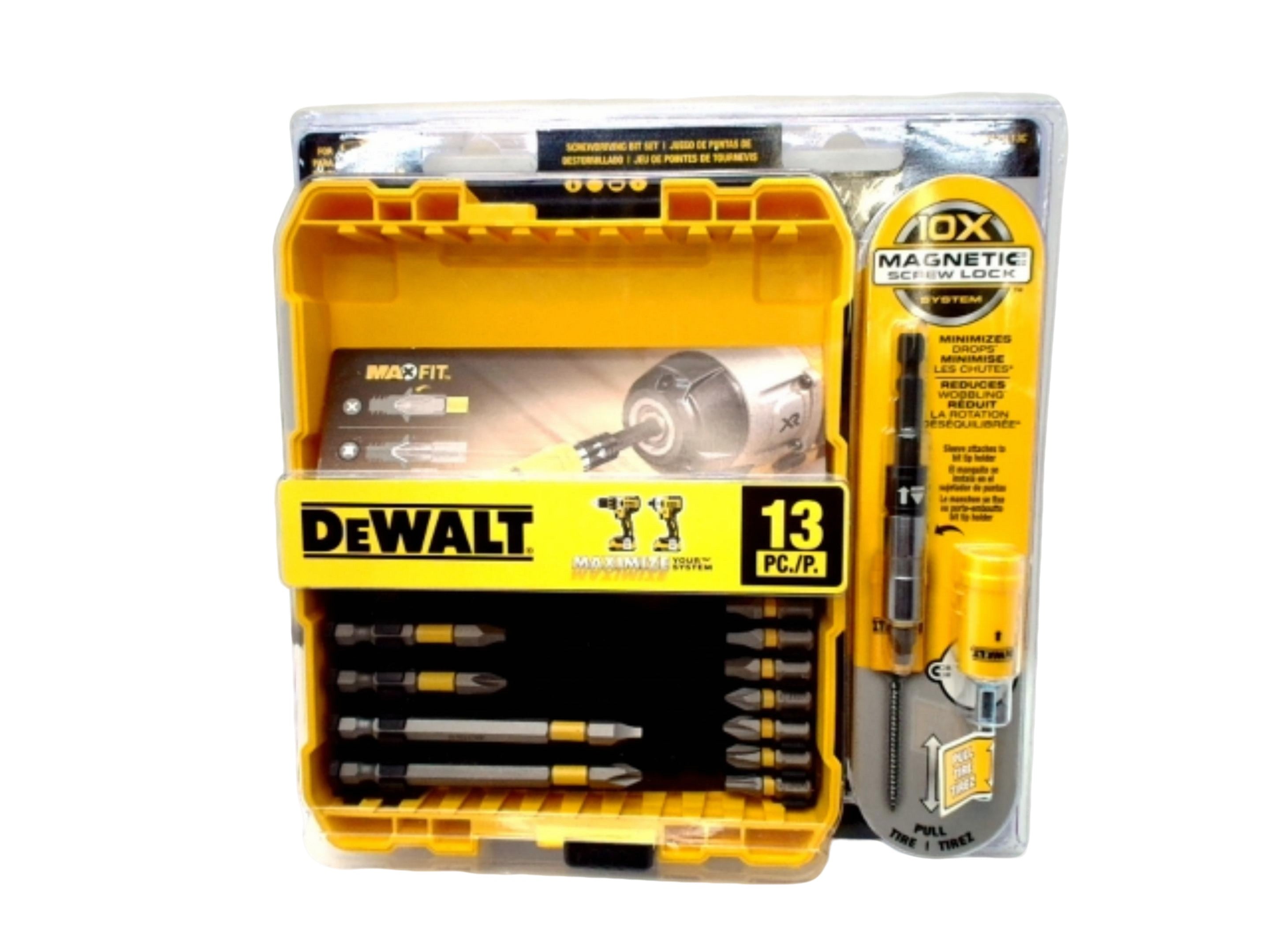 Dewalt Magnetic Screwdriving Bit Set - 13pc Screw Lock