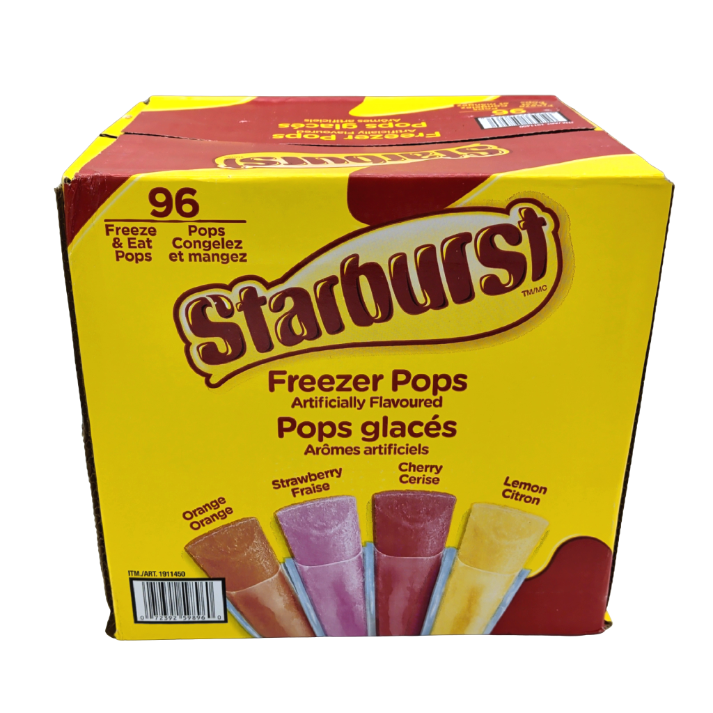 Starburst Freezer Pops 96 x 54mL Pops Assorted Flavours