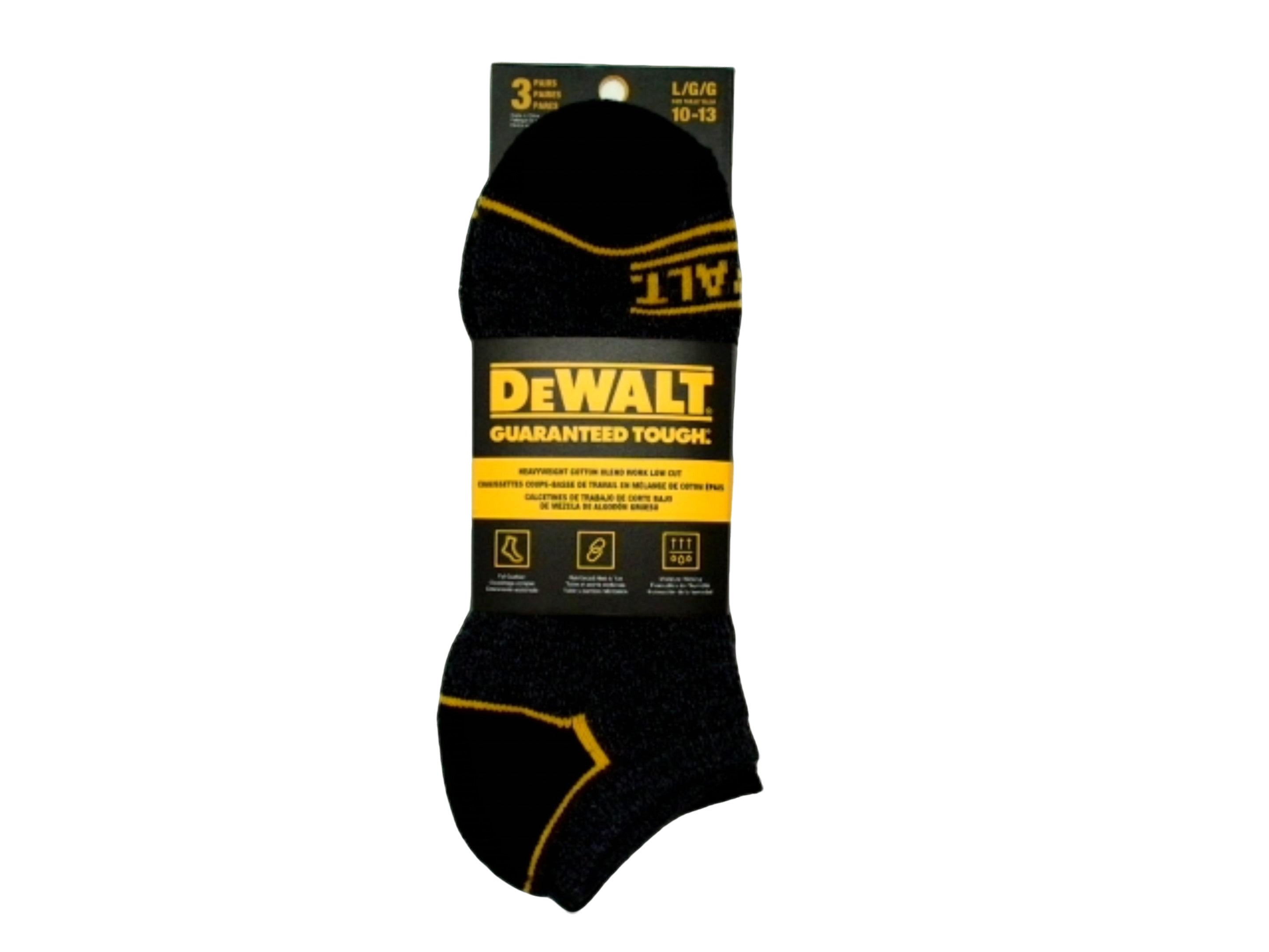 Socks Men's Dewalt 3pk. Work Low Cut Black