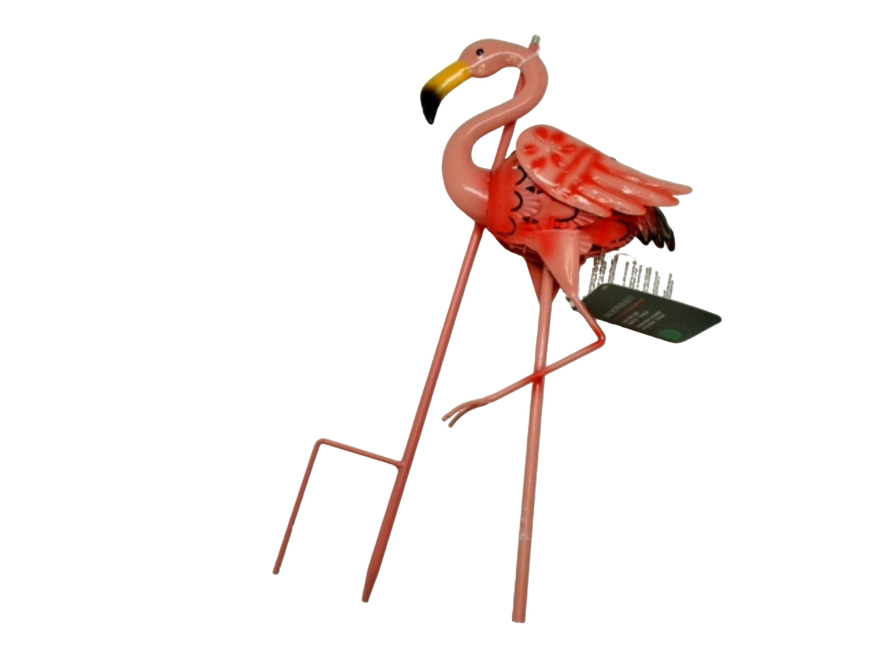 Moonrays Solar Flamingo Metal Art Stick Light