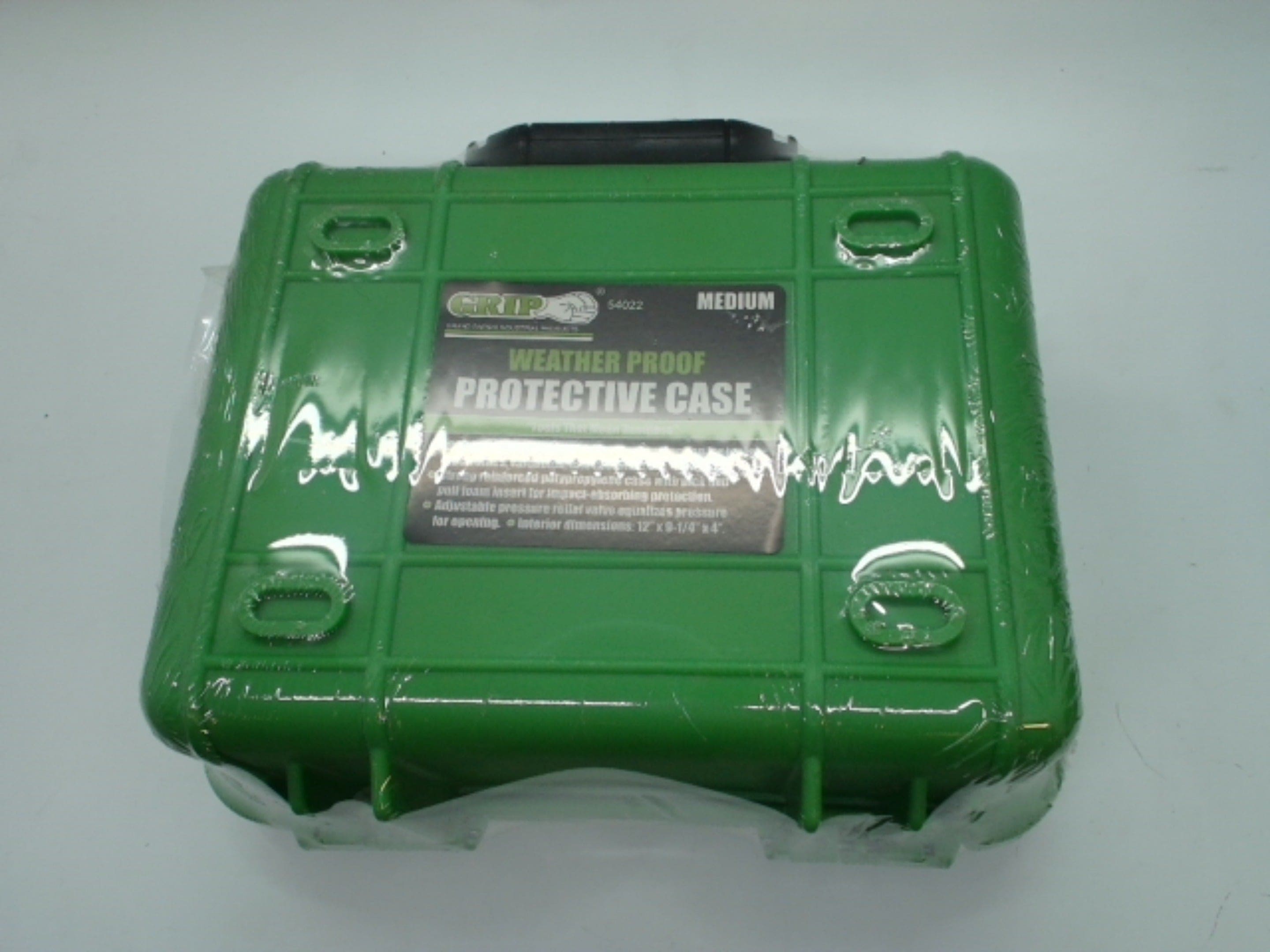 Weather Proof Protective Case Medium 12" X 9-1/4" X 4" Green Grip - Brantford Surplus