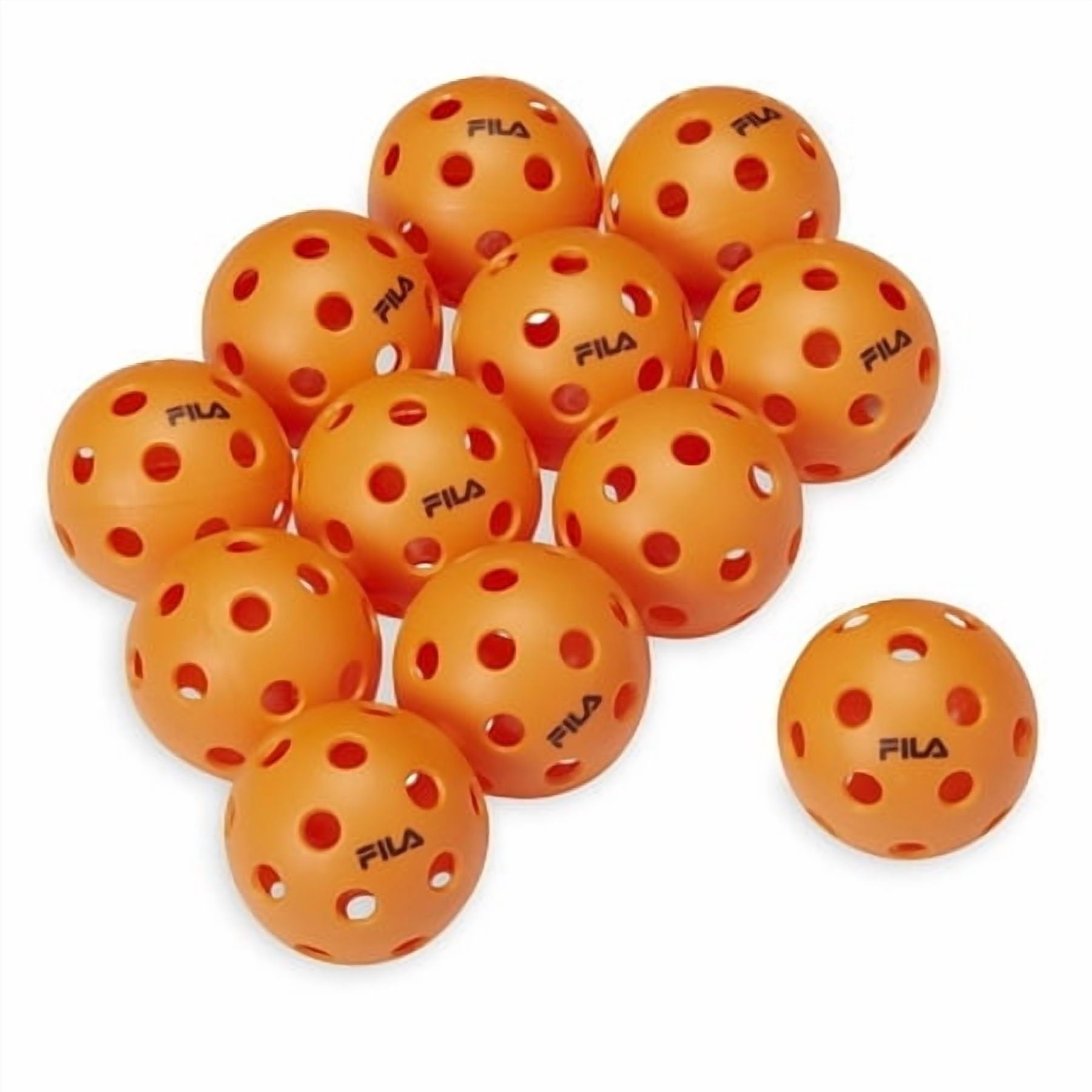 Pickleballs 12pk. Indoor Use Orange Fila