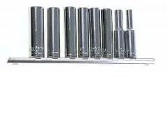 9pc 1/4" Deep Socket Set S.a.e. - Brantford Surplus