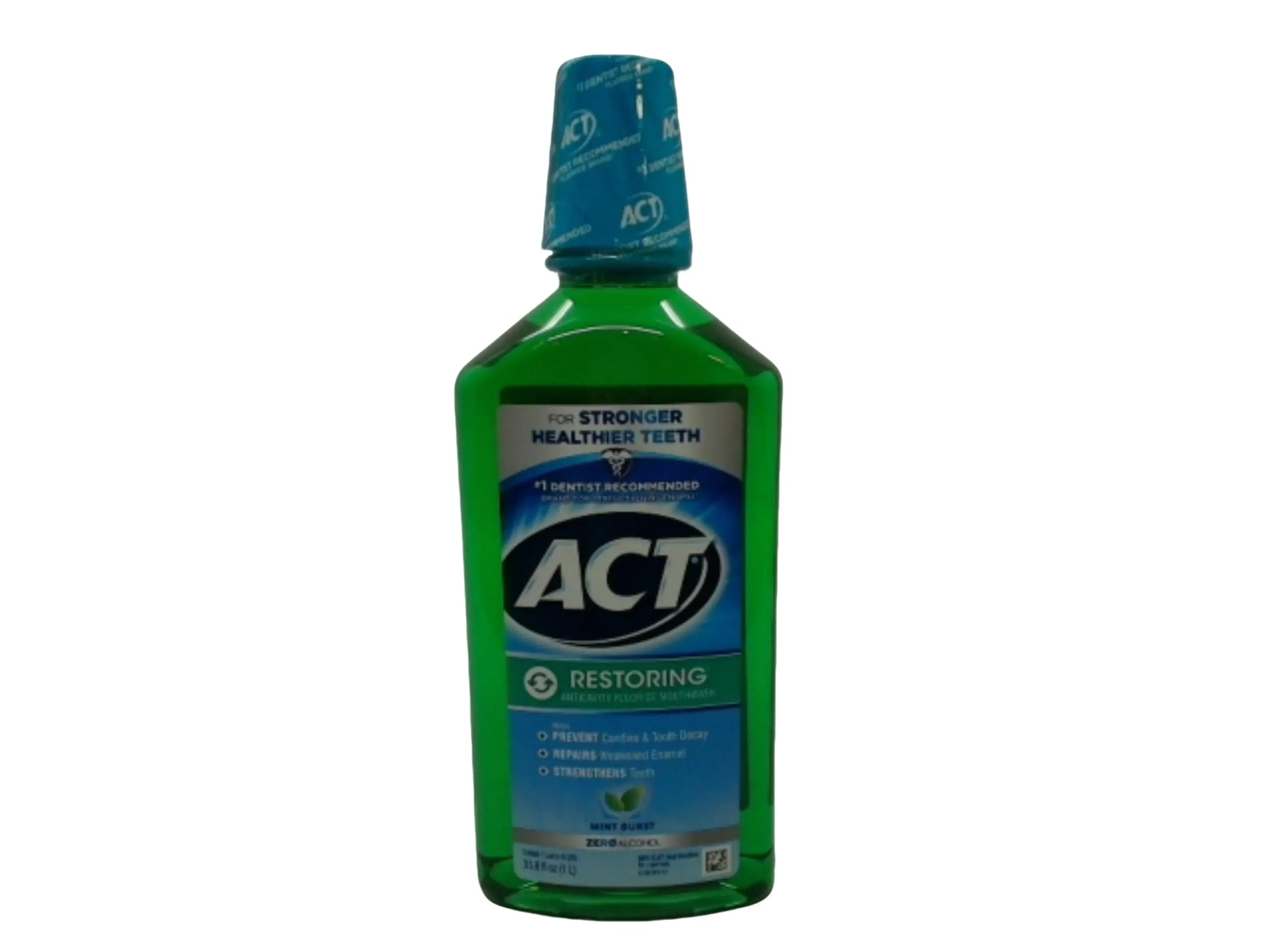 Act Restoring Mouthwash Mint Burst Zero Alcohol 1L KWDC