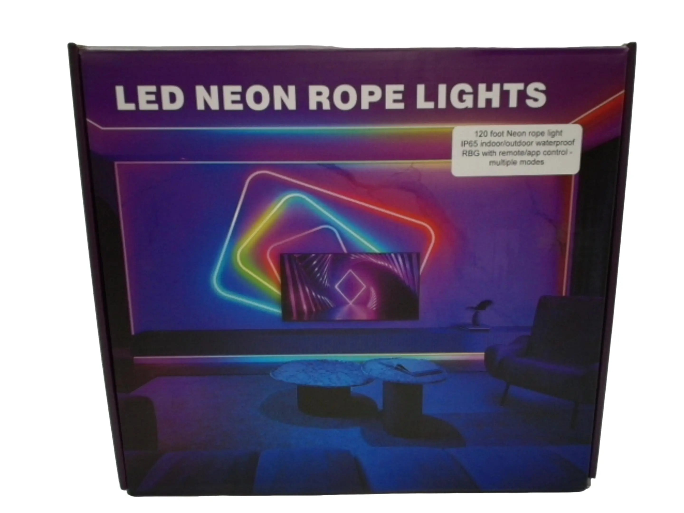 LED Neon Rope Light 120' Rgb Indoor/Outdoor w/Remote/App Control KWDC