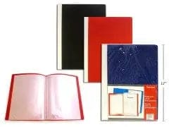 DISPLAY BOOK, LETTER SIZE ,10 POCKETSBLK/RED/BLUE LINPRO