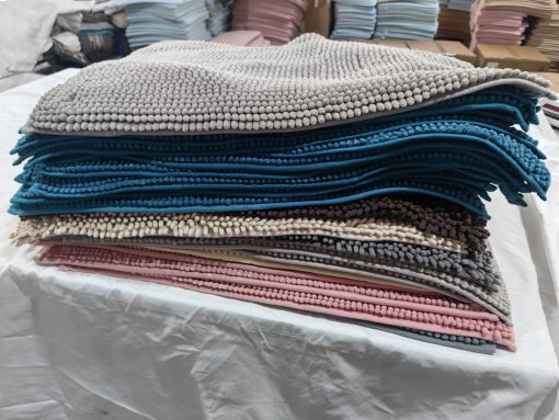 Chenille Bath Mat Non-Slip SEBS Backing 20x32