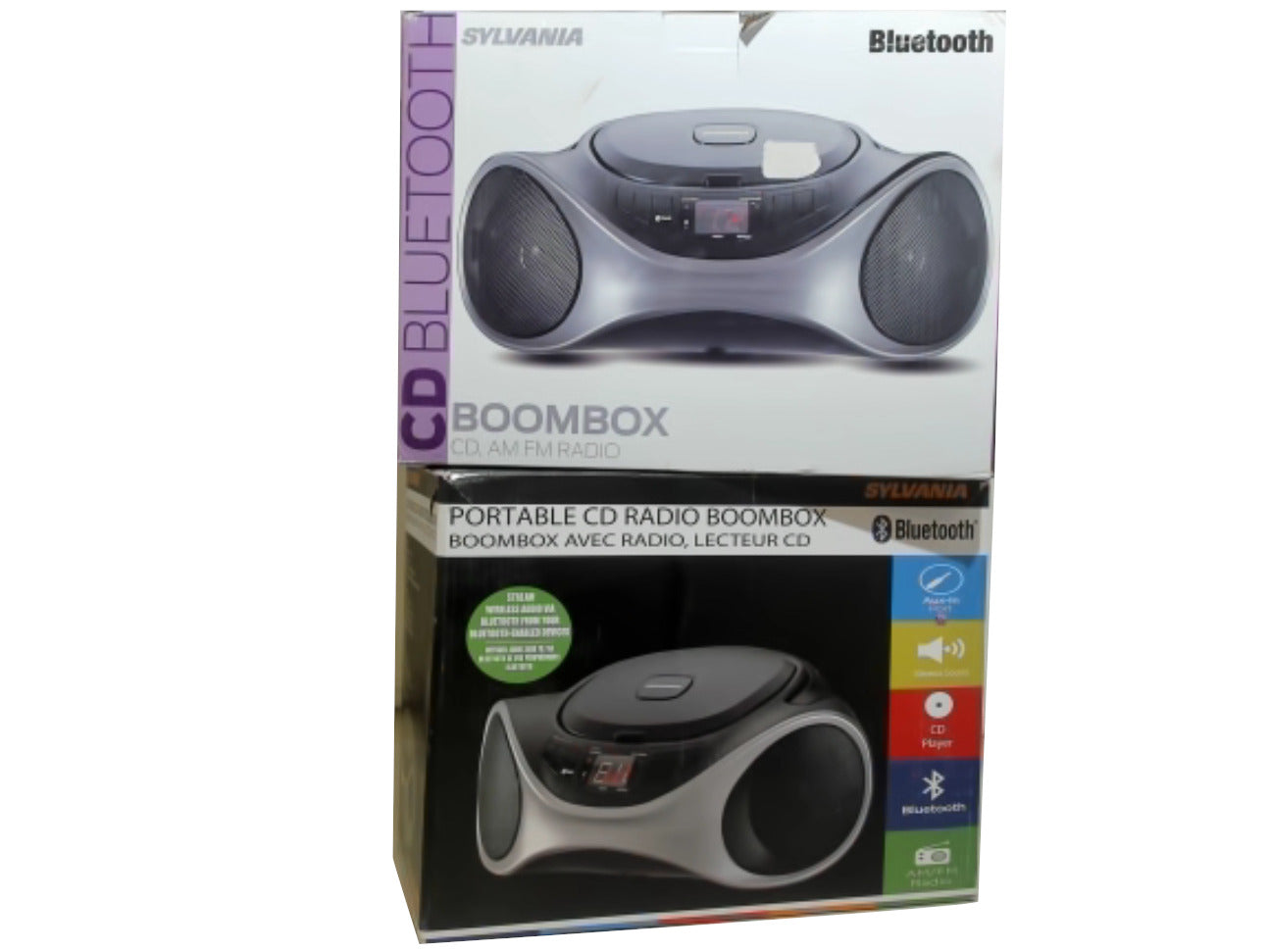 Portable Bluetooth Boombox CD FM Radio Combo