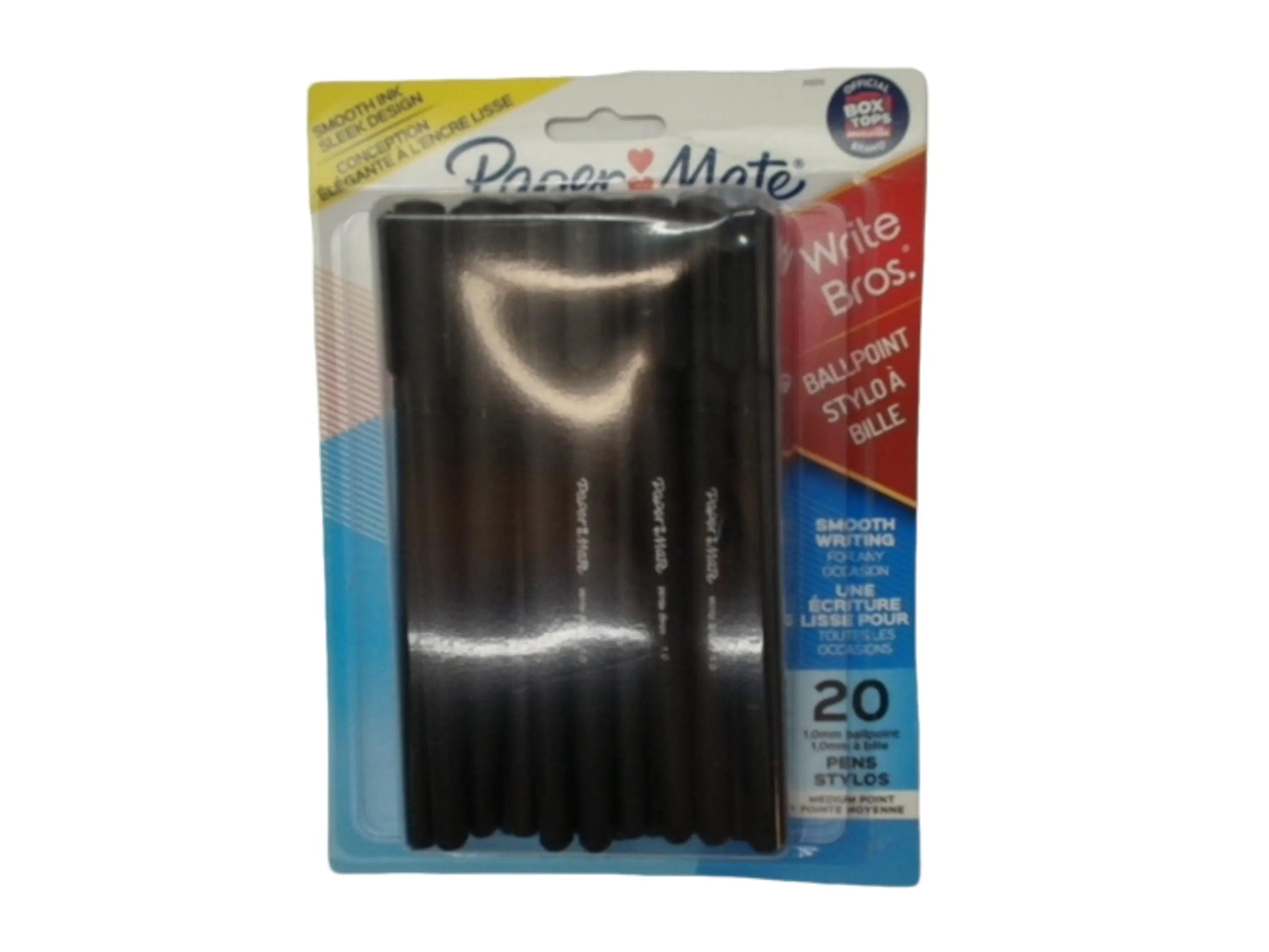 Ballpoint Pens 20pk. Black Medium Point Write Bros. KWDC