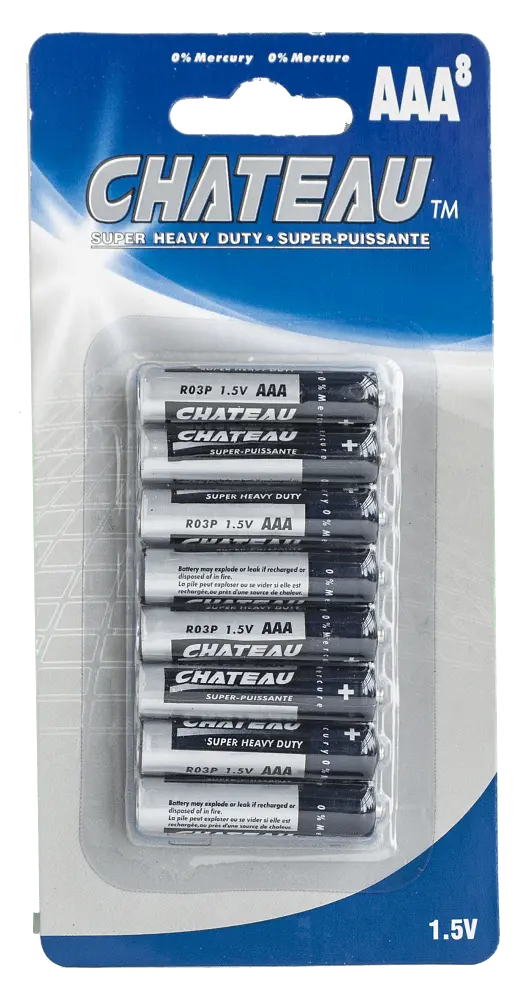 Batteries AAA 8 pack super heavy duty Chateau Manis Electronics